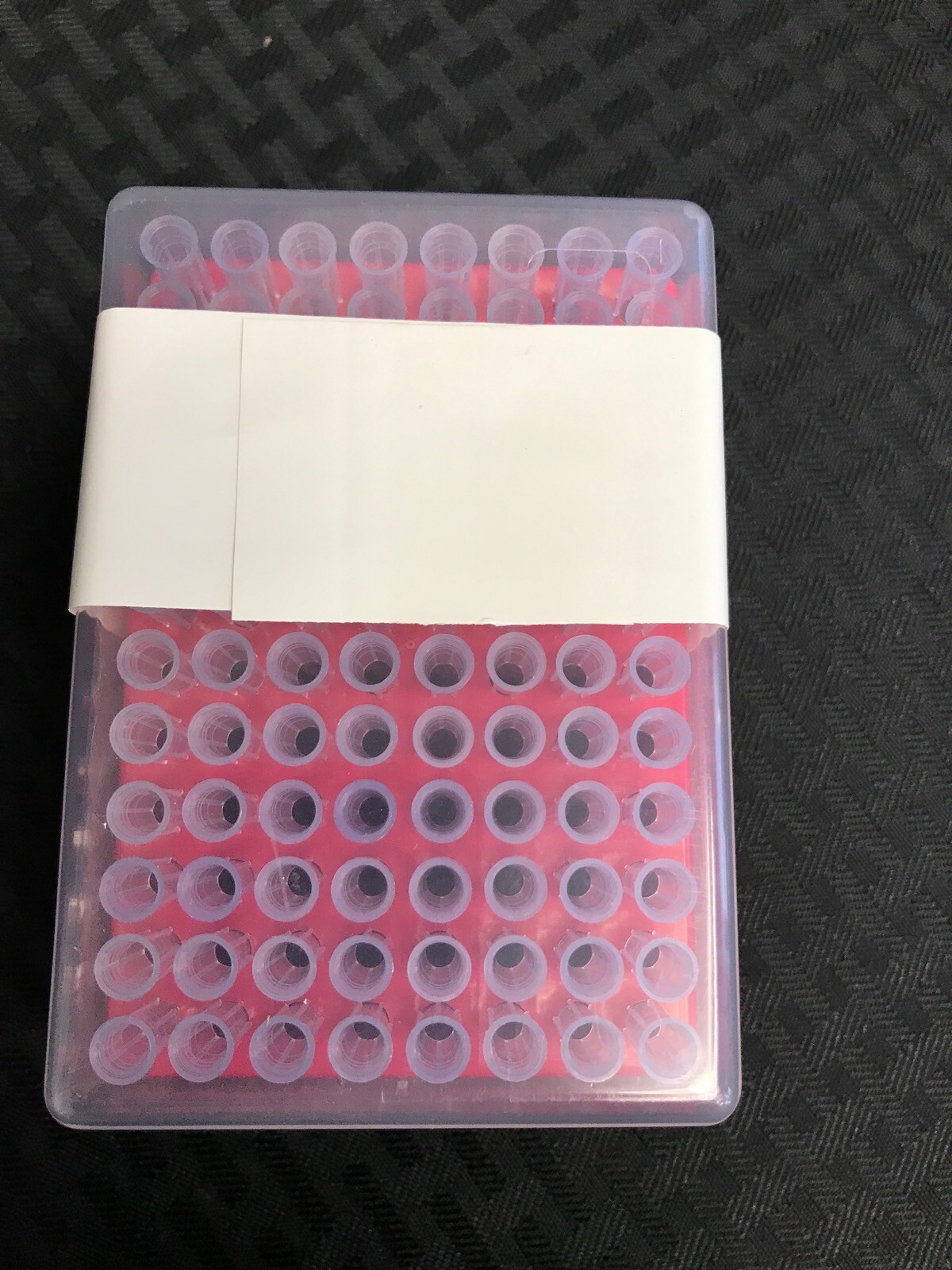 (4) Laboratory Plastic 96-Tip Racked Pipet Tips Unknown Brand and Size