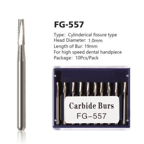 Dental Tungsten Carbide Bur FG Drill Round Type For High Speed Handpiece FG-557