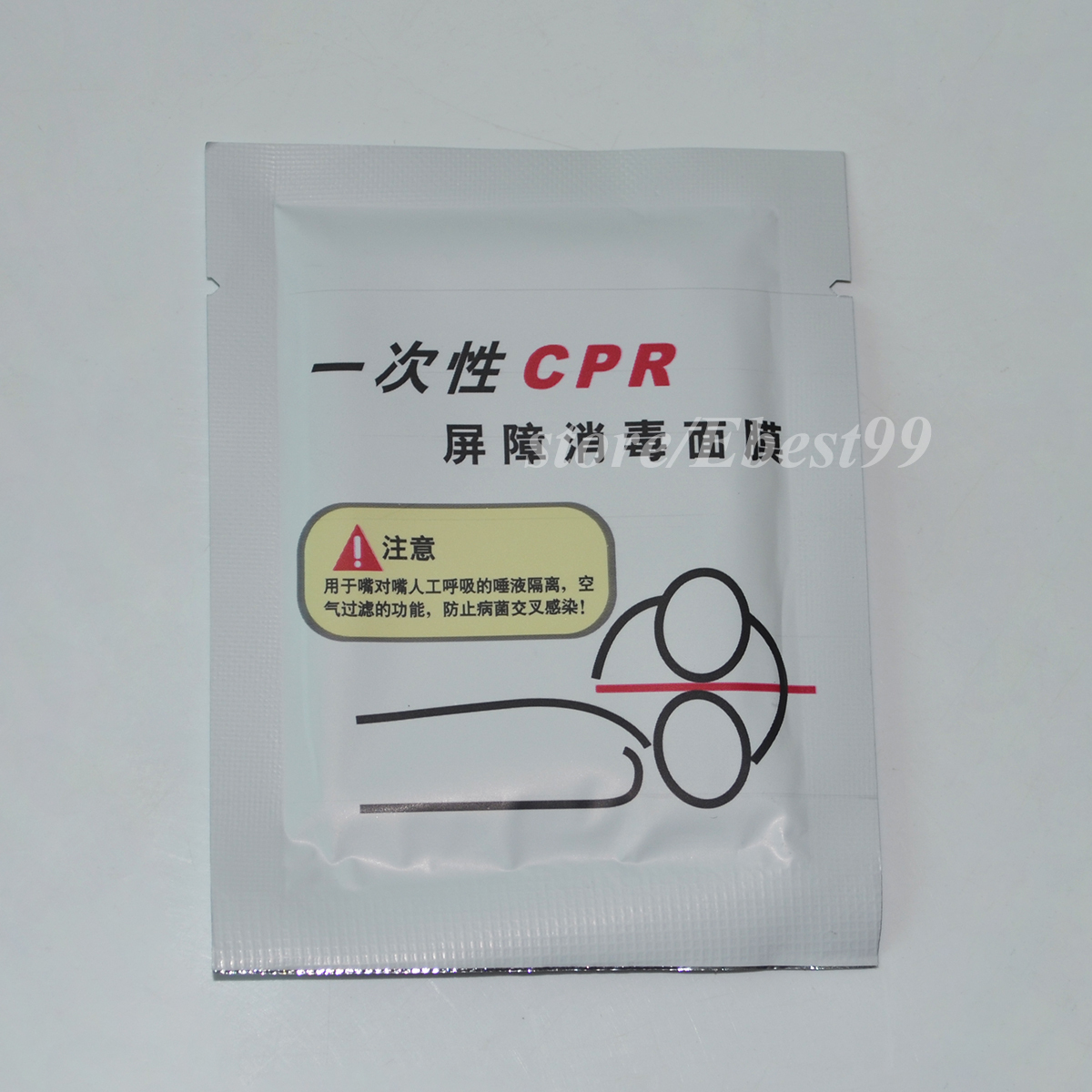 10pcs CPR MASK CPR Face Shield Mouth to Mouth One Way valve First Aid Disposable