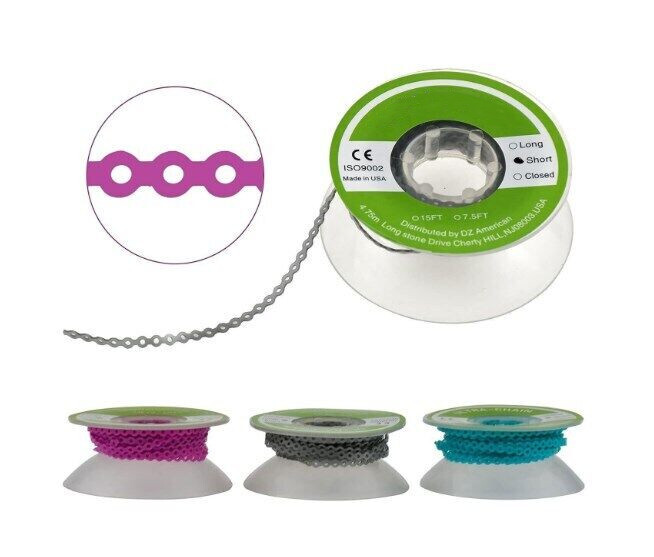 1 Pc Dental Elastic Ultra Ligature Ties Power Chain Braces Long/Short/Continuous