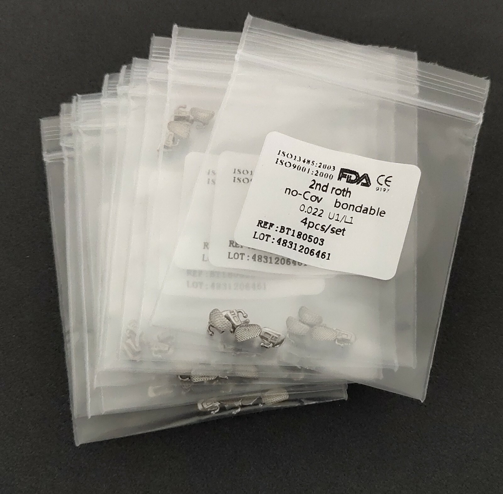 80Pcs Dental Orthodontic No-Con Buccal Tubes 1st/2nd Roth 0.022″ Molar Bondable