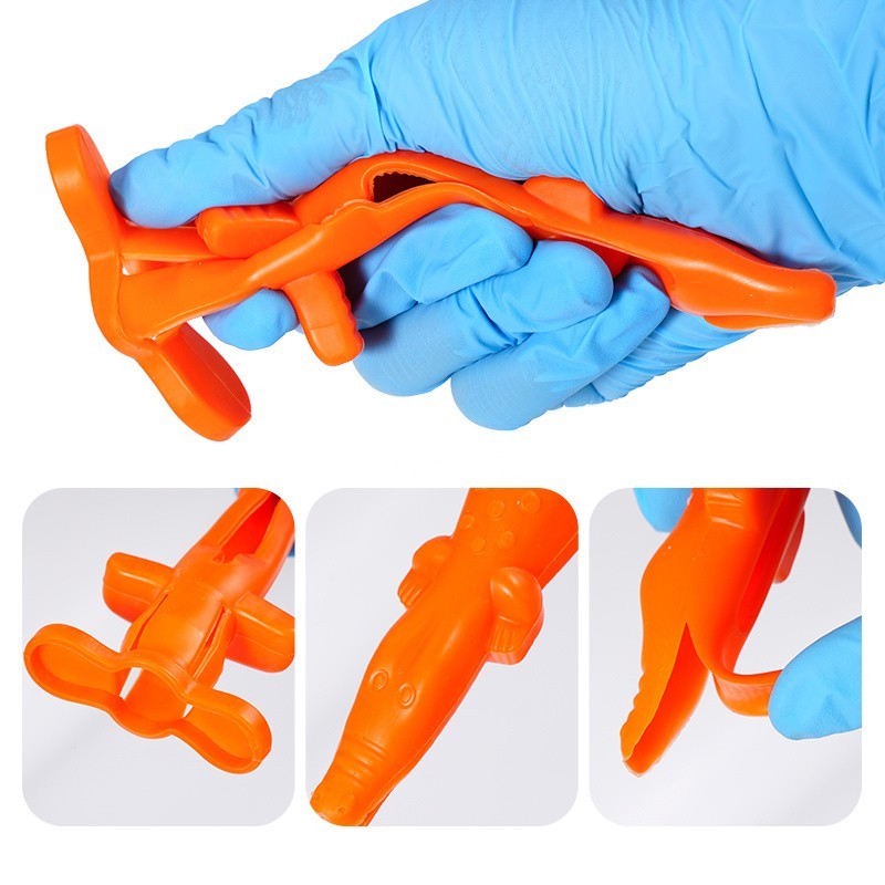 10 Pcs Dental Syringe Sleeve Crocodile Shaped Syringe Protective Cover Mix Color