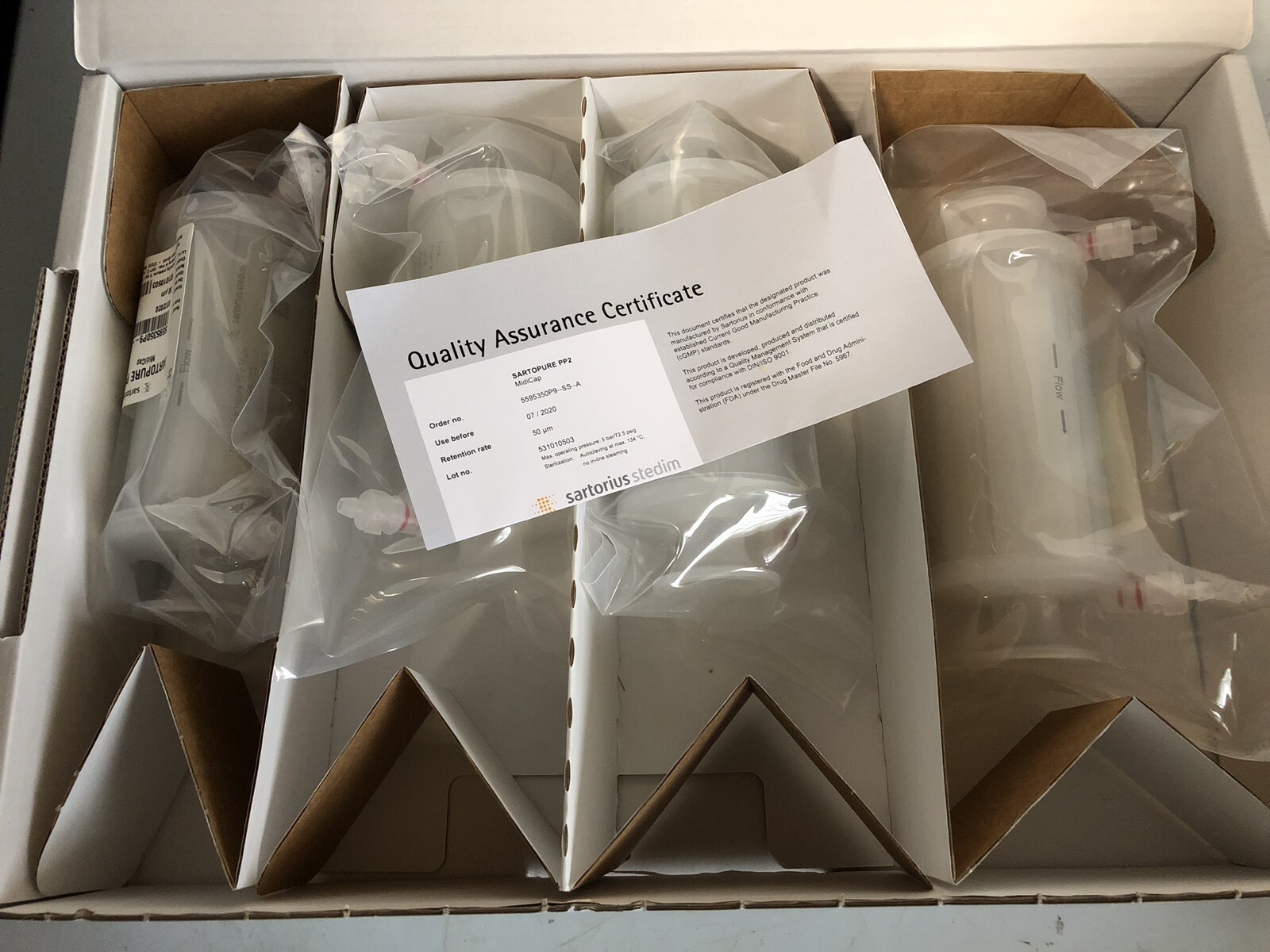 Sartorius Stedim SARTOPURE PP2 50um MIDICAPS (4 In Box As Shown In Pictures)