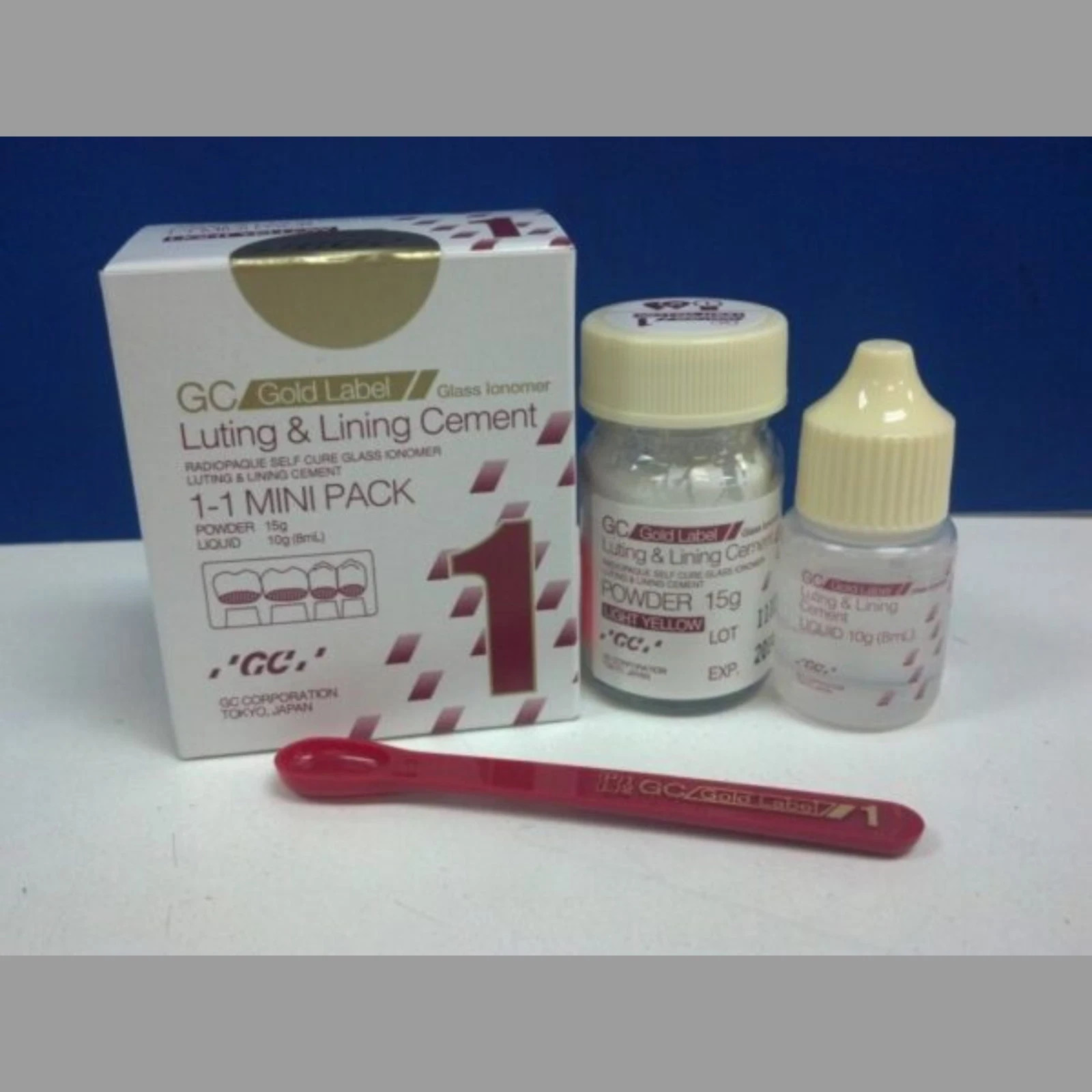 GC Fuji 1 Mini Pack Dental Glass Ionomer Luting Cement GIC Crown Bridge Bonding