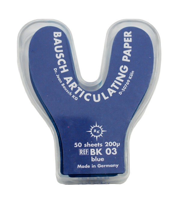 Bausch BK03 Arti-Check Articulating Paper Horseshoe Strips Blue .008″ 50/pk
