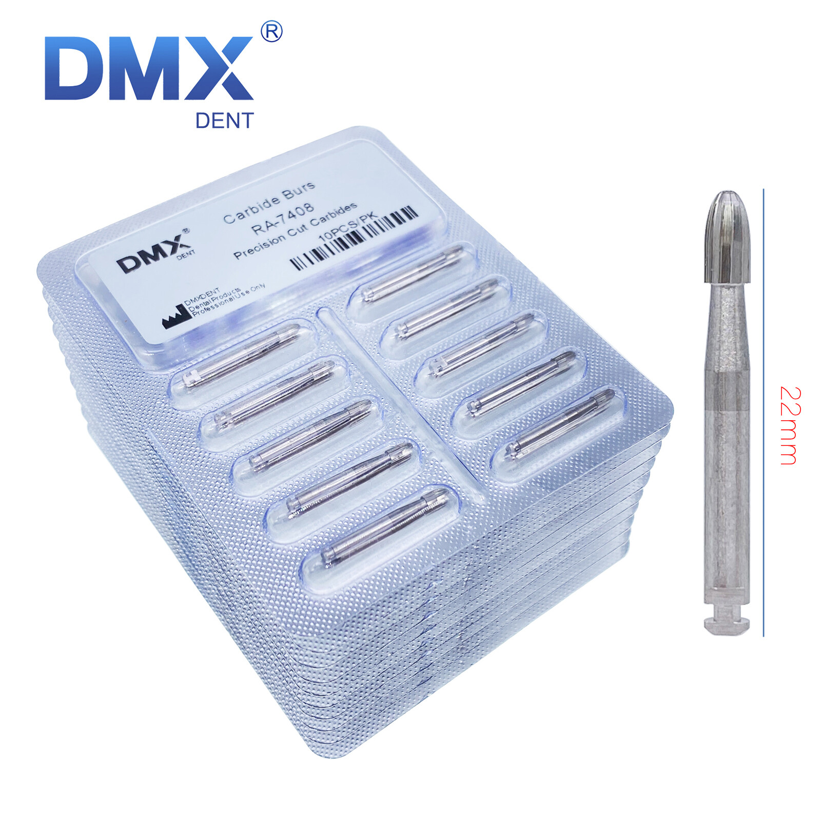 Dental Carbide Burs Trimming & Finishing Egg Football FG/RA 7404 7406 7408