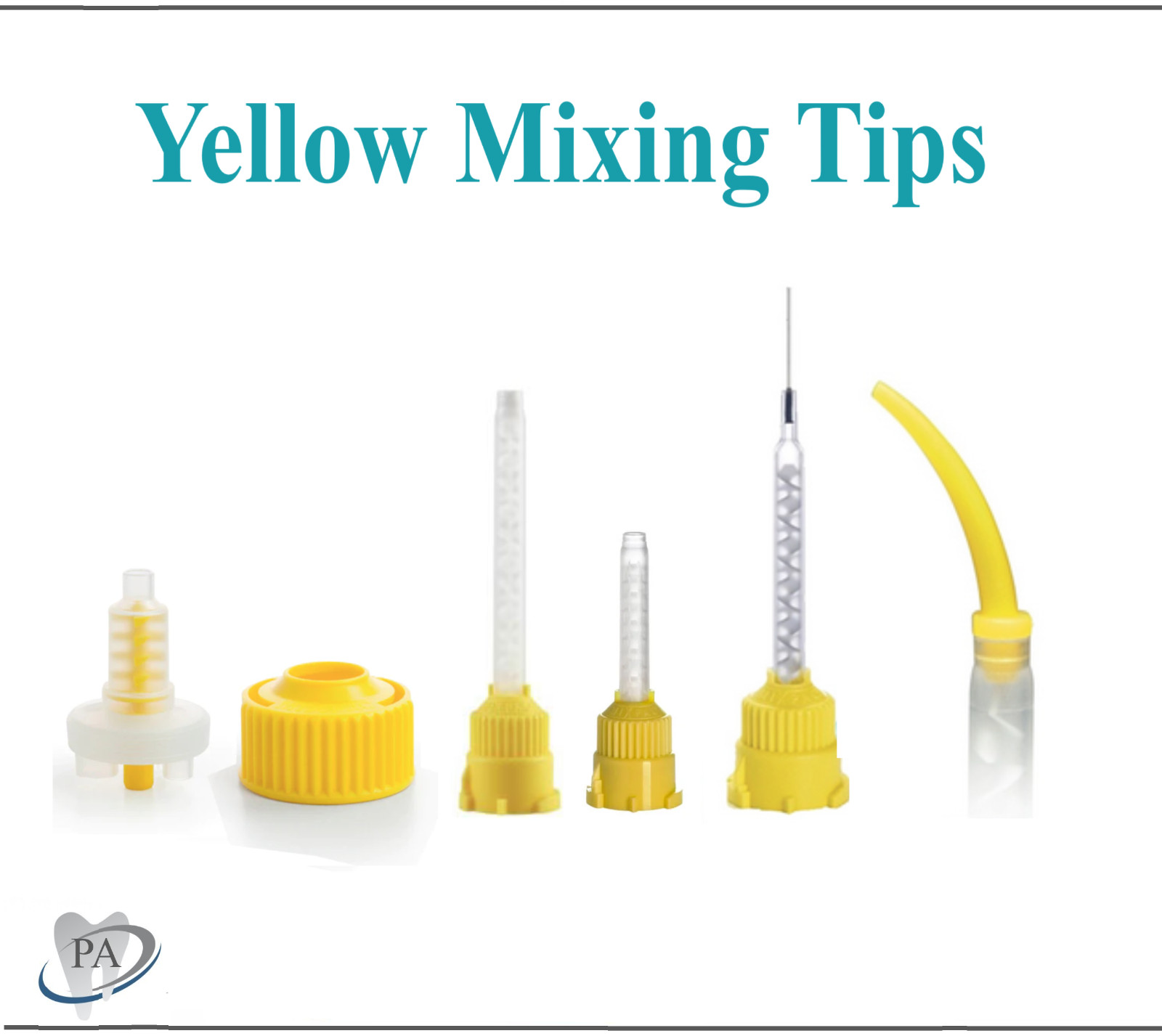 Dental Mixing Tips HP Yellow Impression HP Tips Yellow 4.2mm Original Mixpac Tip