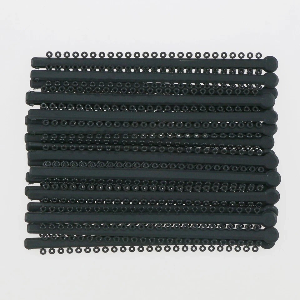 1000Pcs/Pack Dental Orthodontic Ligature Elastic Rubber Bands Braces Clear/Black