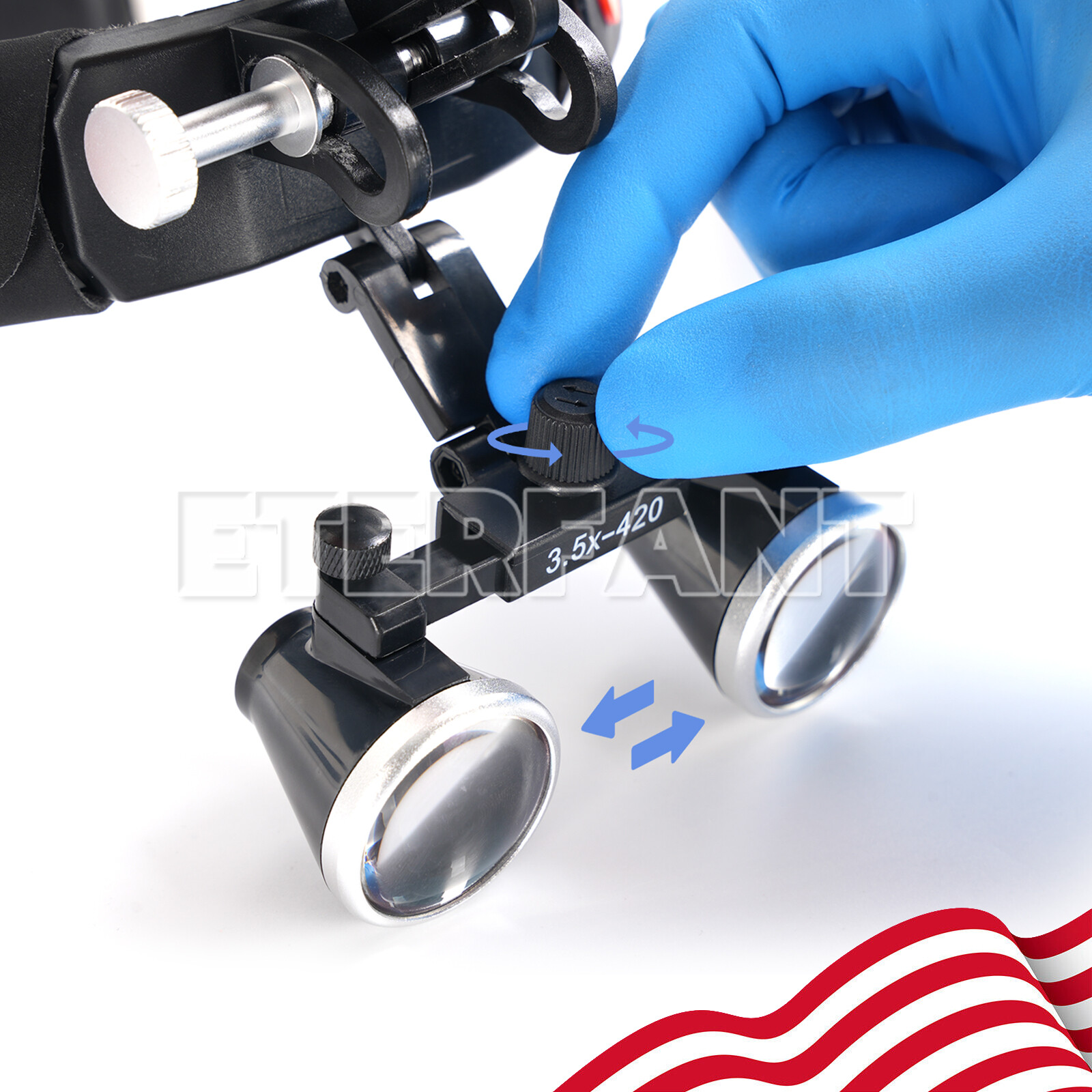 ETERFANT Dental 5W LED Lightweight Silicone Headlig Lamp/3.5X Headband Magnifier