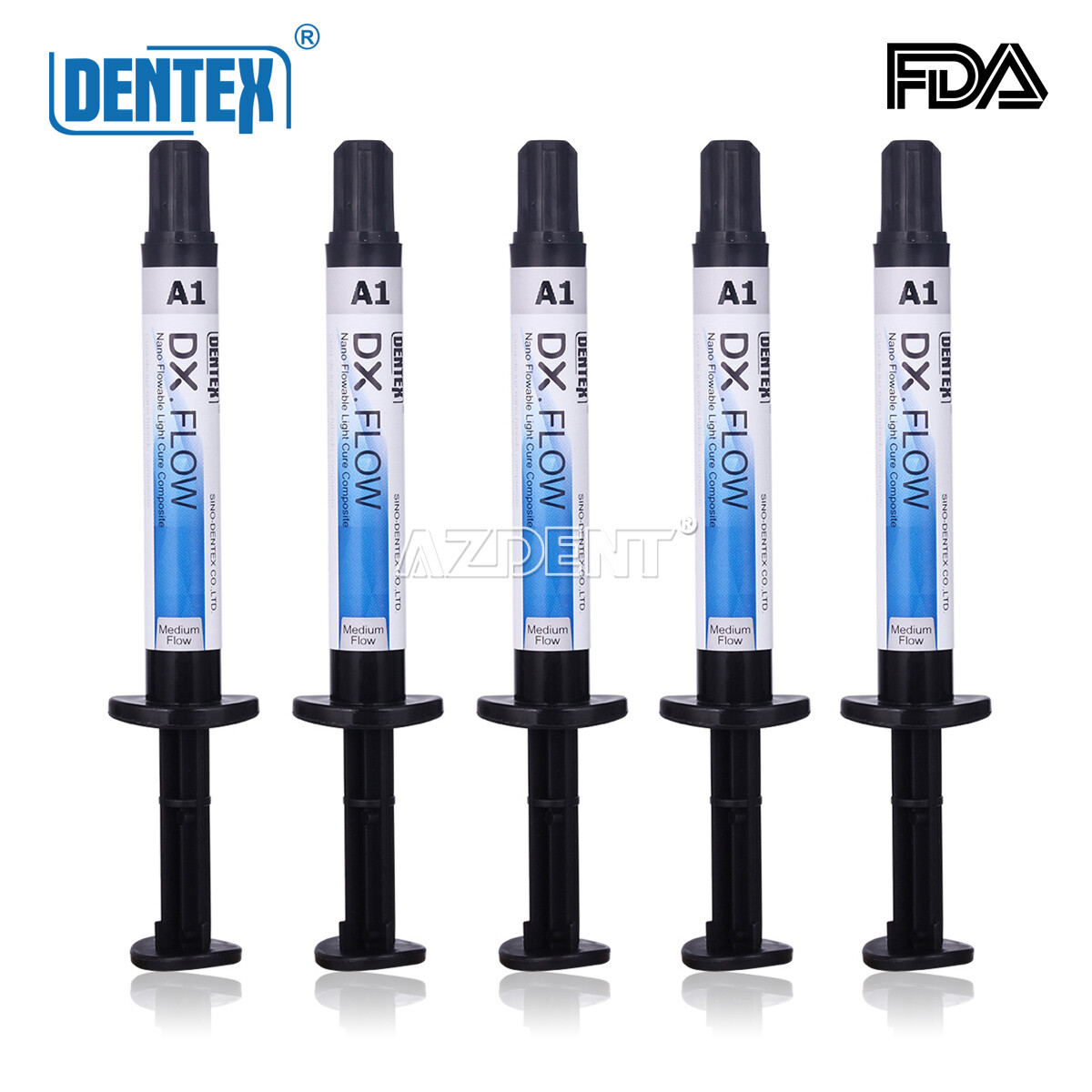 DENTEX Flowable Light Cure Composite Resin Medium Flow/Adhesive Light Cure