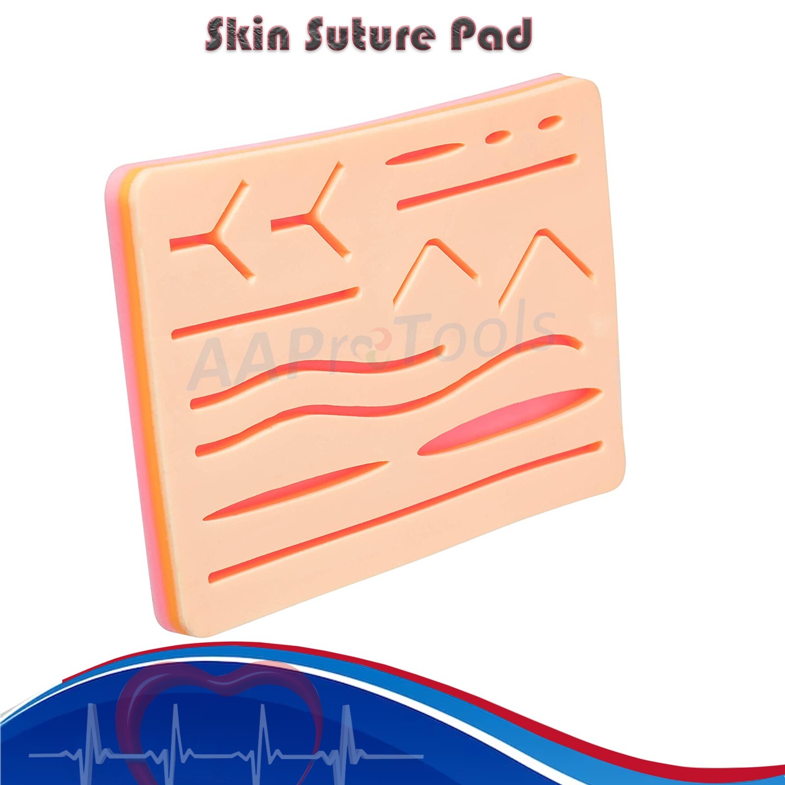 20 Medi Skin Suture Practice Silicone Pad Wound Simulated Surgical Training Kit