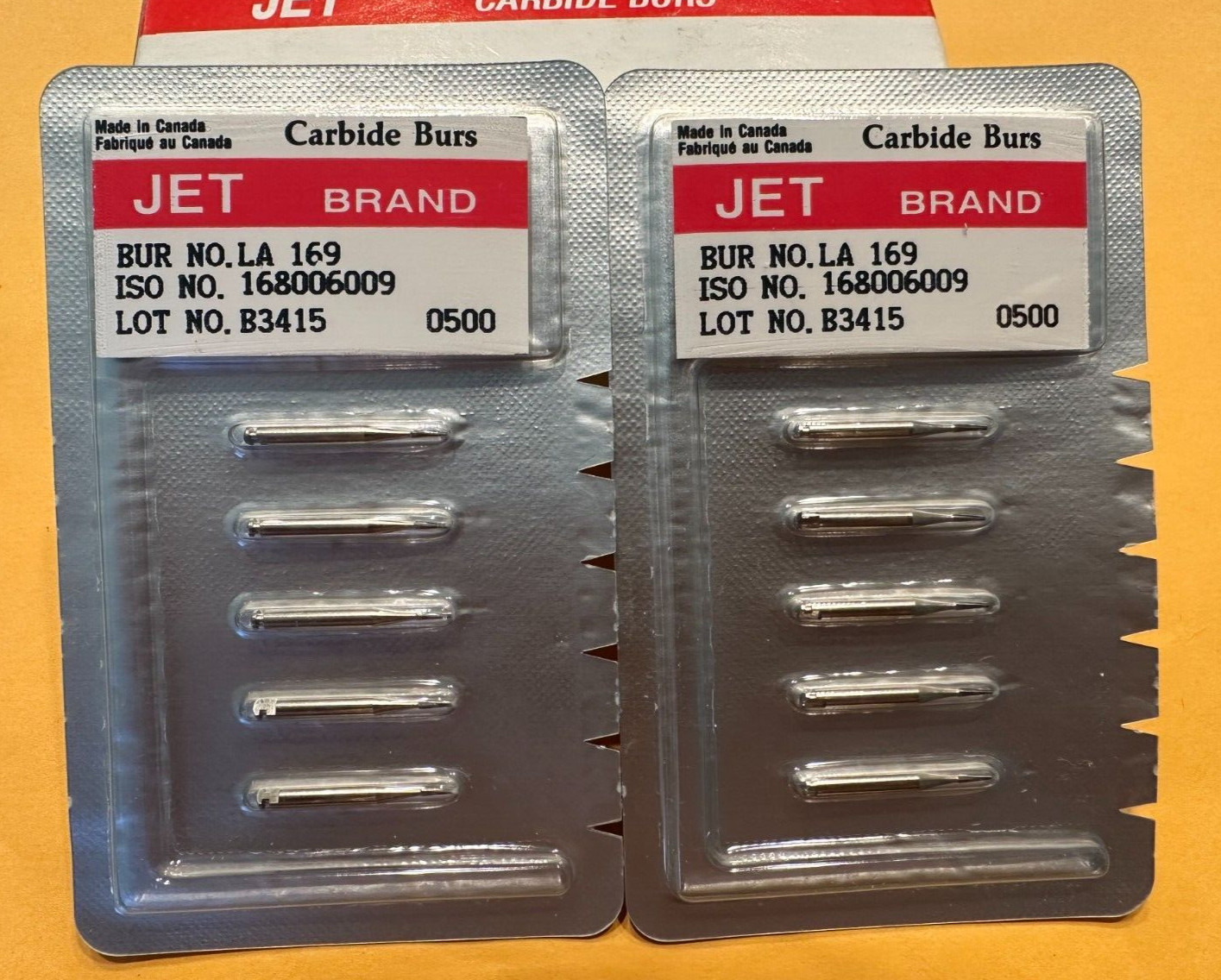 KERR JET Dental Carbide Bur RA 169 170 171 taper fissure plain. Canada
