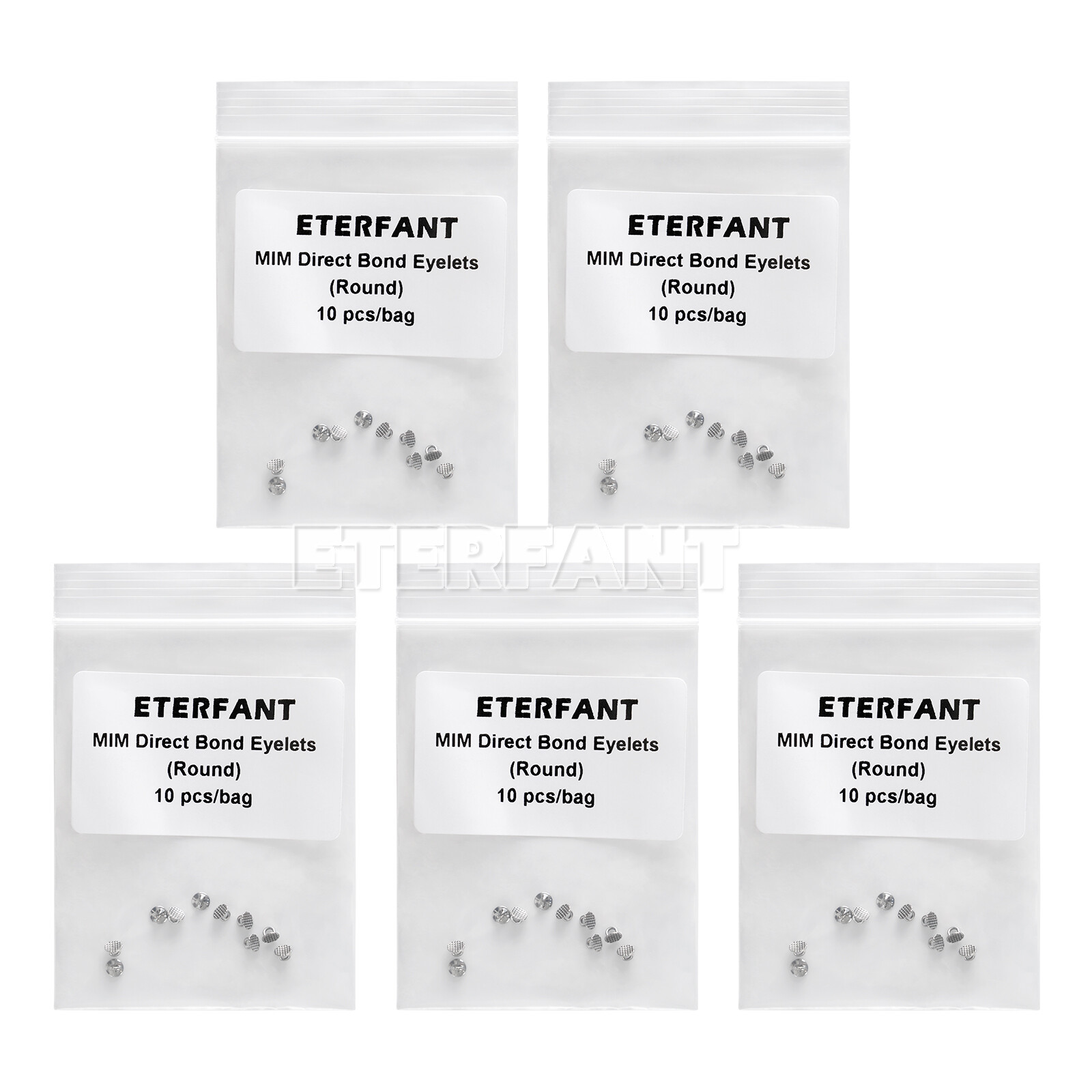 10PCs ETERFANT Dental Ortho Lingual Button Bondable MIM Direct Eyelet Round Base