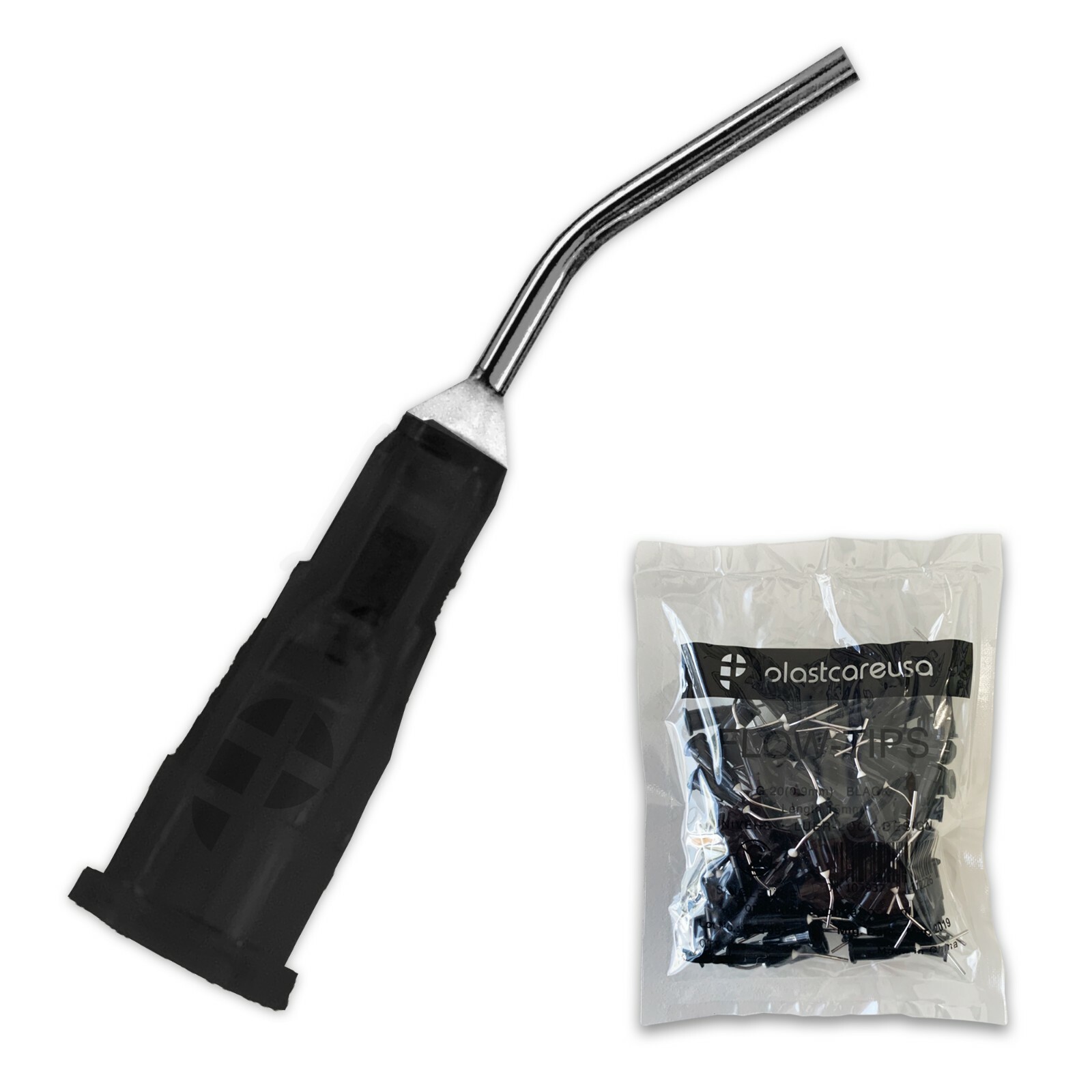 400 Black 20 Gauge Dental Pre Bent Flow Dispensing Tips (4 Bags)