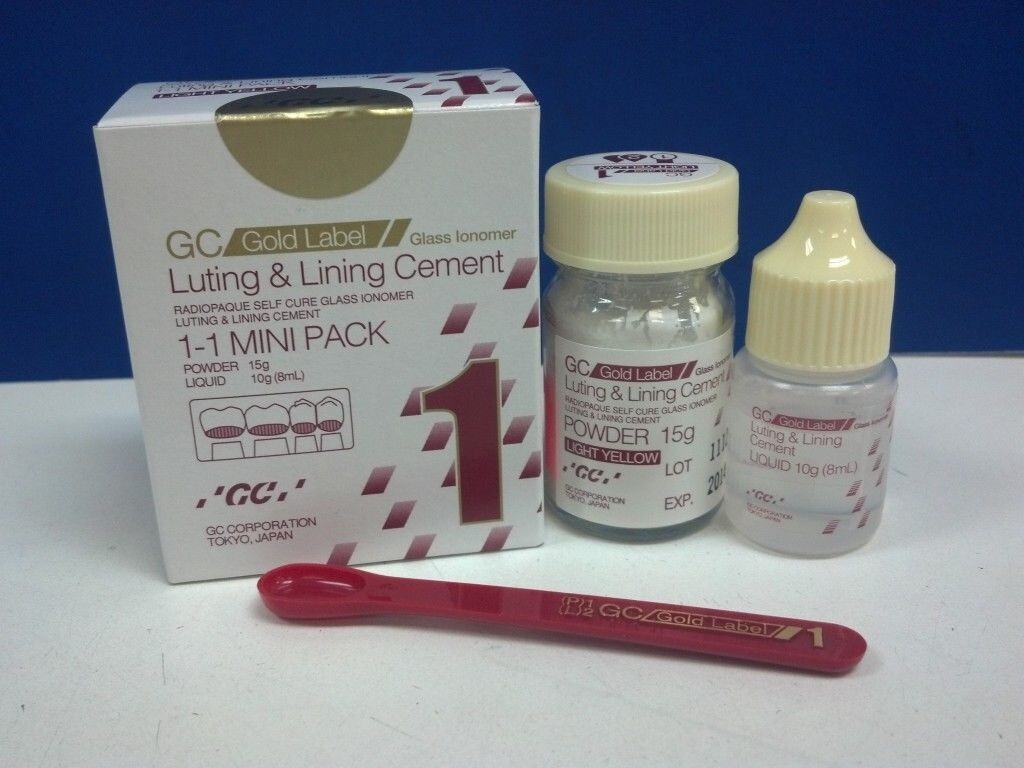 GC 1 Gold Lable Self Cure Glass Ionomer Luting Lining Cement Mini Pack Free Ship