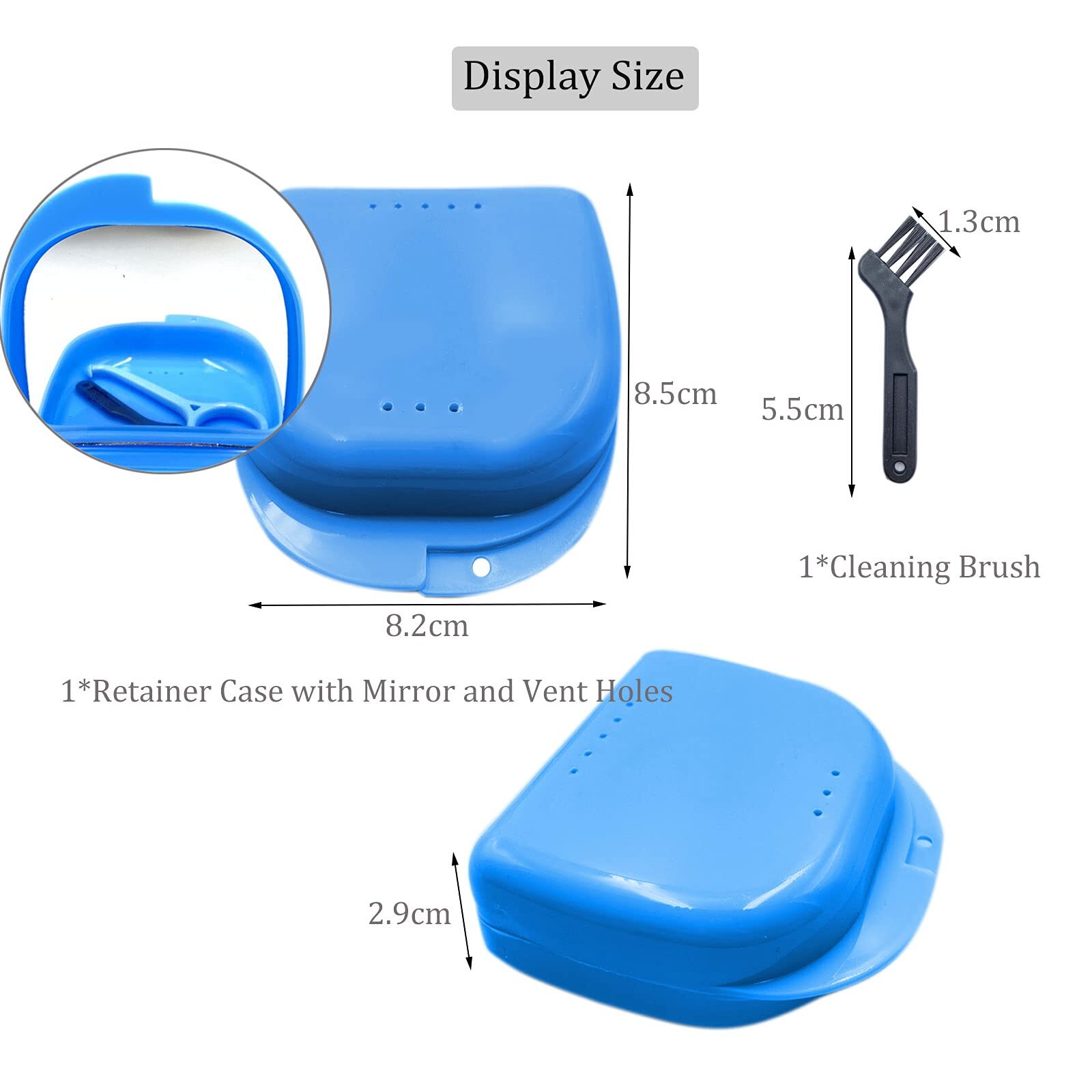 Oral Care Disassembly Kit/7pcs Including 1 Retainer Case With Mirror And Vent Ho