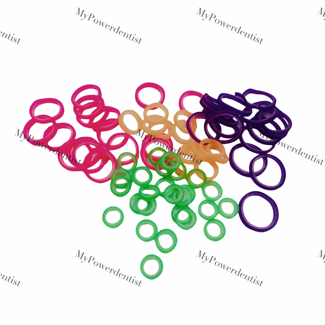 5000Pcs Dental Orthodontic Elastics Ligature Ties Bands Braces 2.5/3.5/4.5/6.5OZ