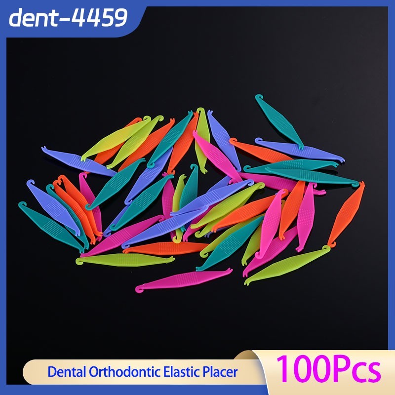 100Pcs Dental Orthodontic Elastic Placer For Braces Elastic Rubber Band Placers