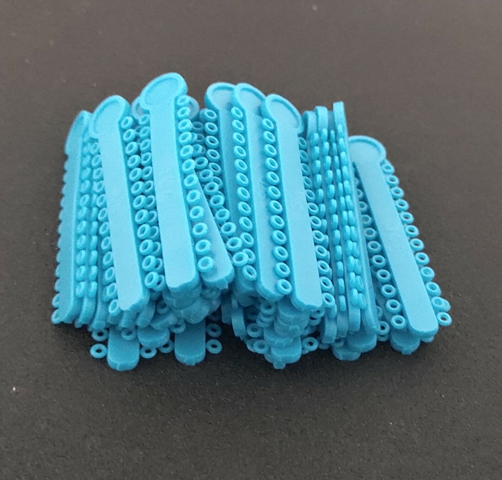 2 Packs Dental Elastic Ligature Ties Rubber Bands Teal Color 1008Pcs/Pack