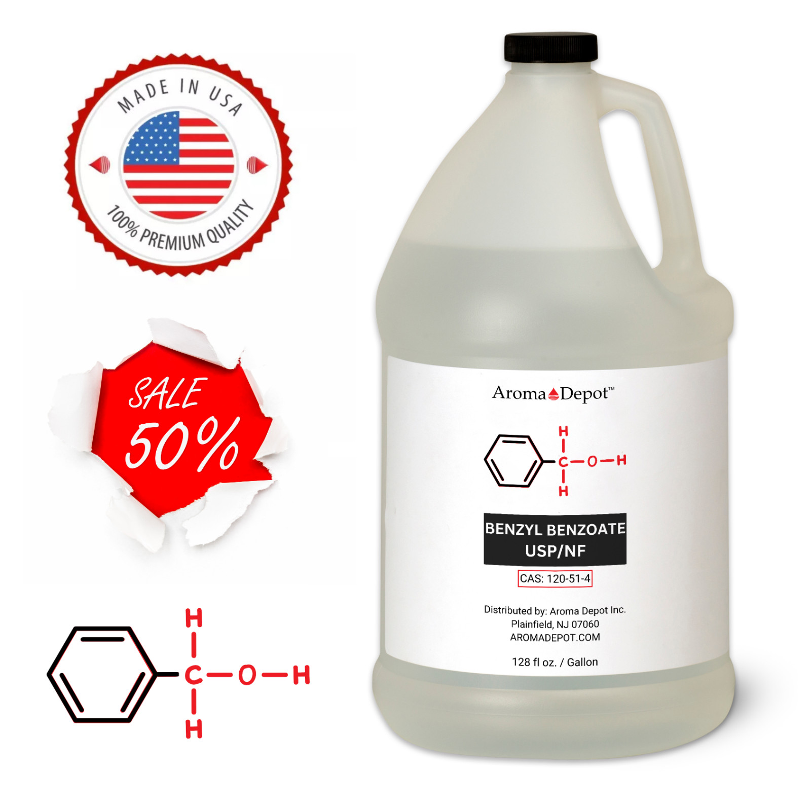 Benzyl Benzoate Gallon USP/NF Wholesale Cas: 120-51-4 Bulk for Aroma, Cosmetics