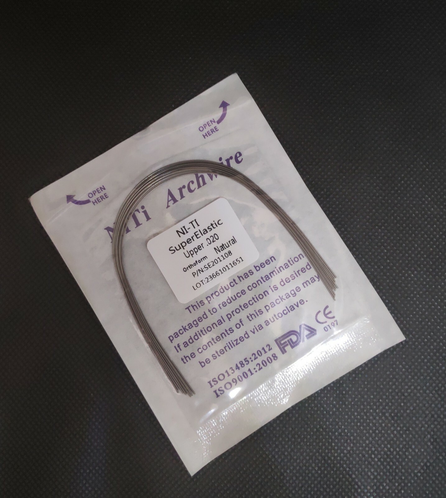 Dental Orthodontic Super Elastic Wire Niti Round Arch Wires Natural Form