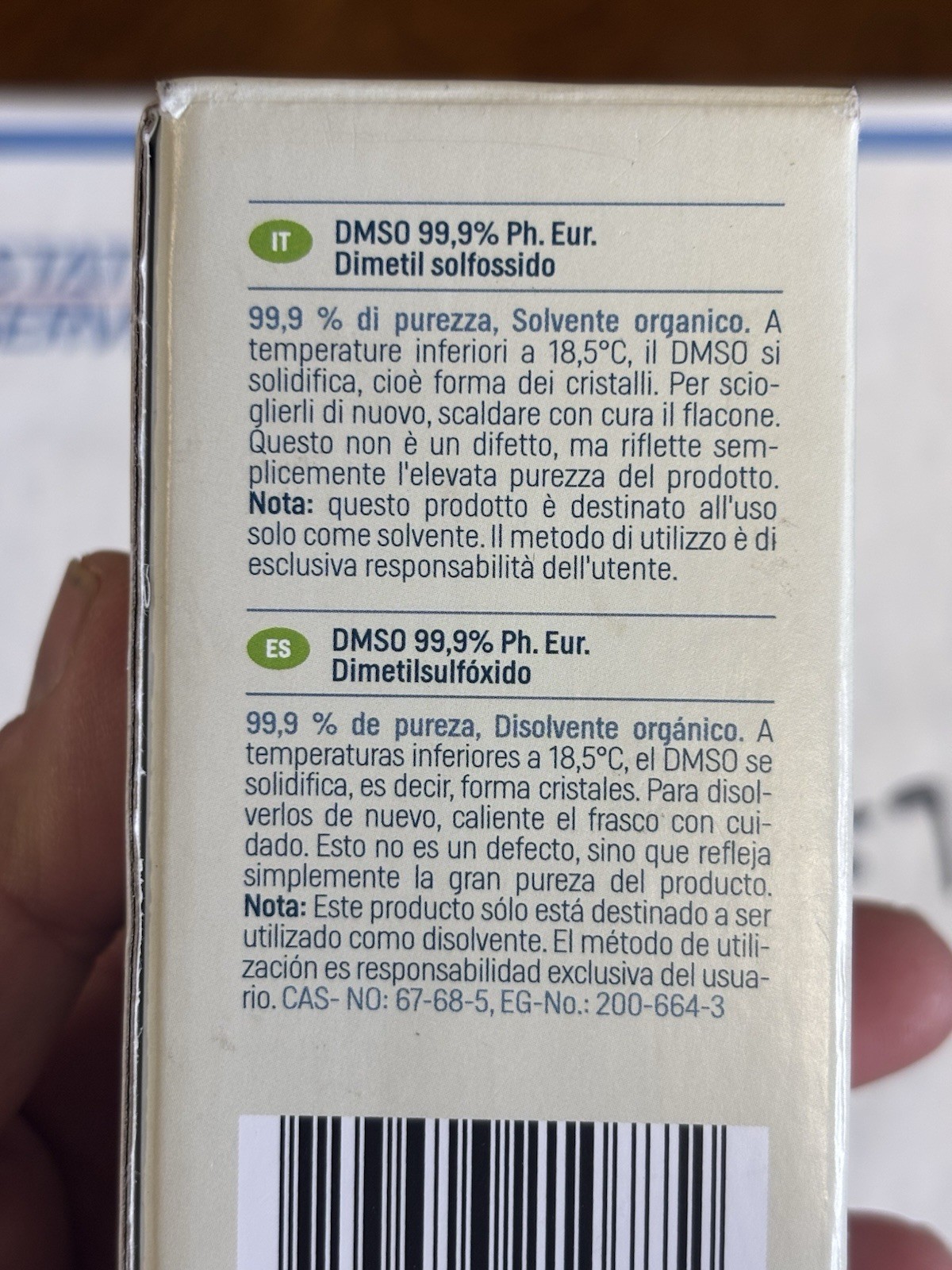 Woldo Health DMSO 99% Pharma Grade Dimethyl Sulfoxide 3.4 oz Solvent Germany