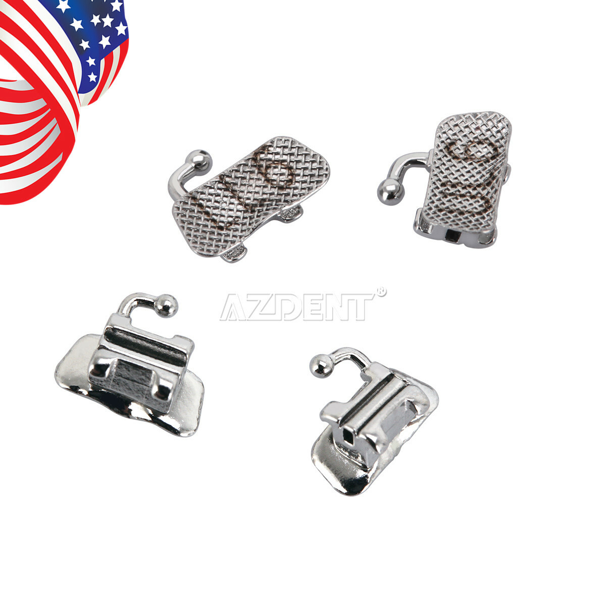 AZDENT Dental Orthodontic 1st Molar Buccal Tubes Roth .022 Bondable Convertible
