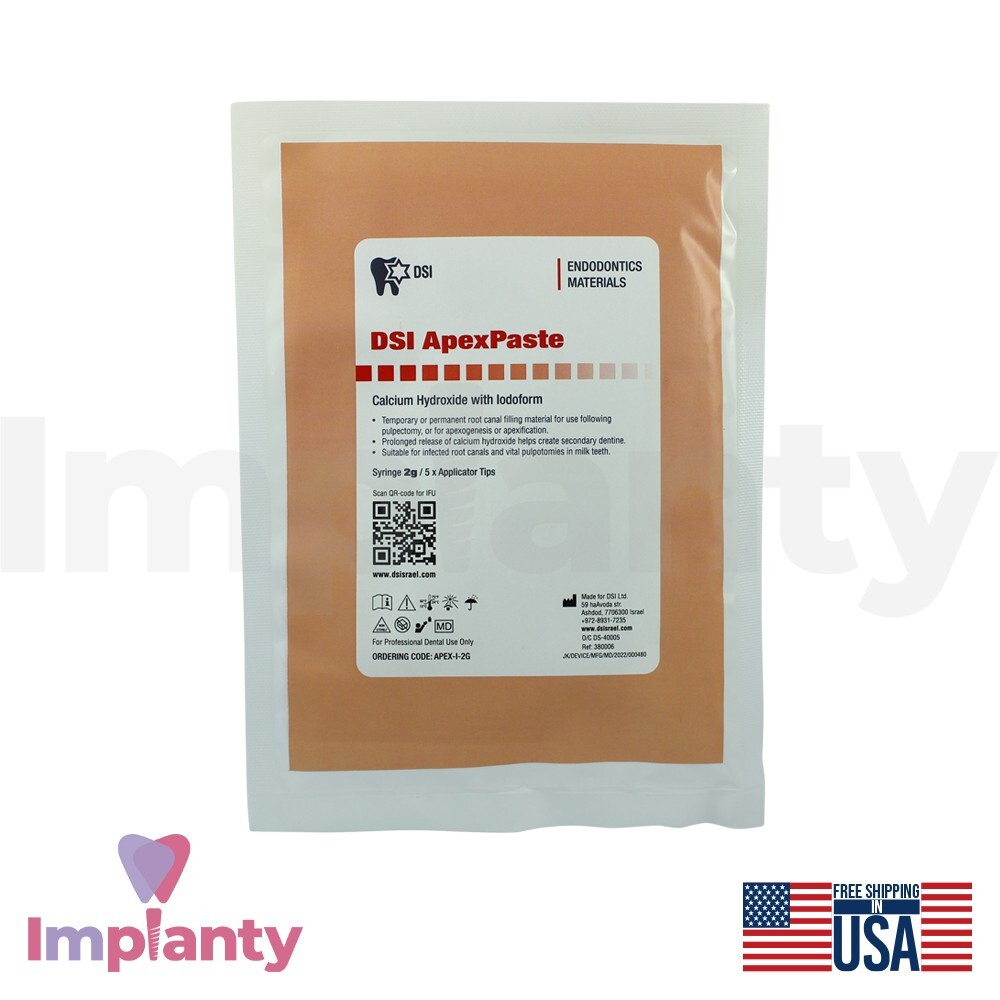 Dental ApexPaste Calcium Paste 2g Pulp Capping or Sealing Temp Ro0t Filling