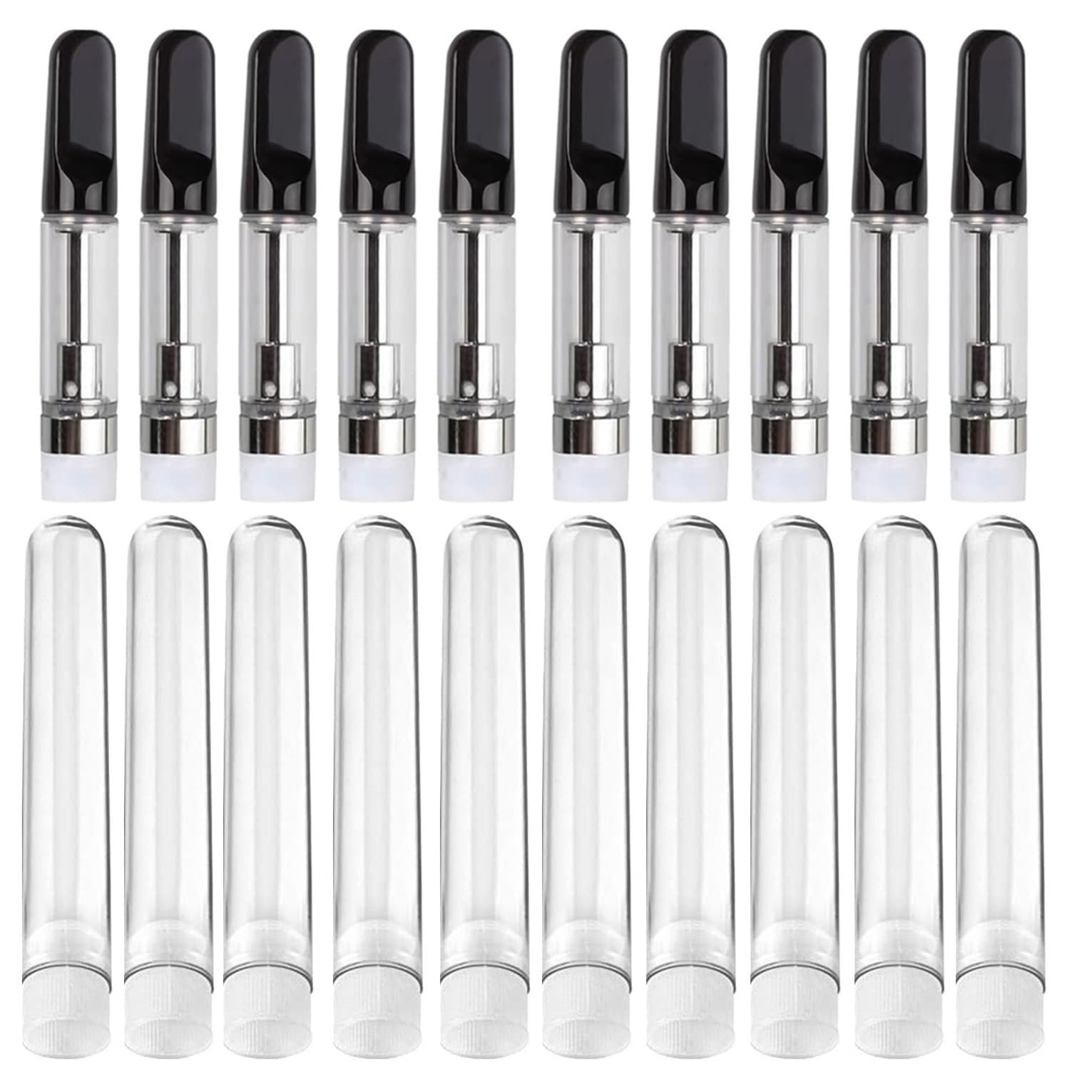 10Pack 1Ml Glass Test Tubes Small Clear Glass Test Tubes for Scientific Experime