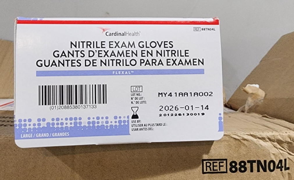 CardinalHealth Flexal 88TN04L Nitrile Gloves, Large -2000 Count