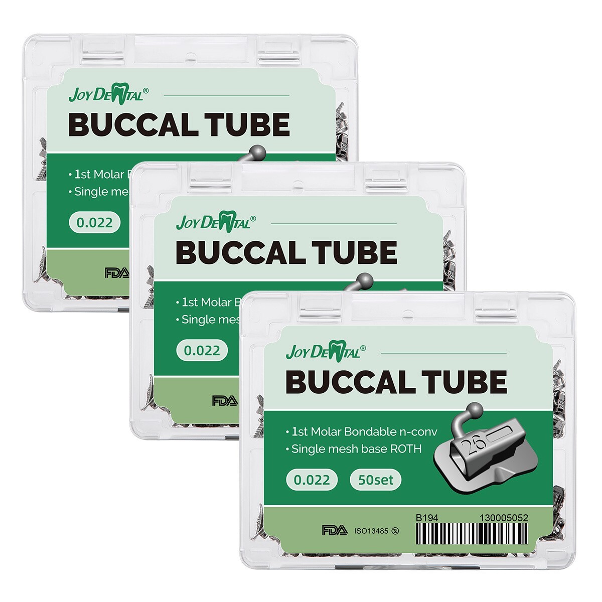 Dental Ortodoncia Tubos bucales de MBT 022 1er Molar Bondable Non-Convertible US