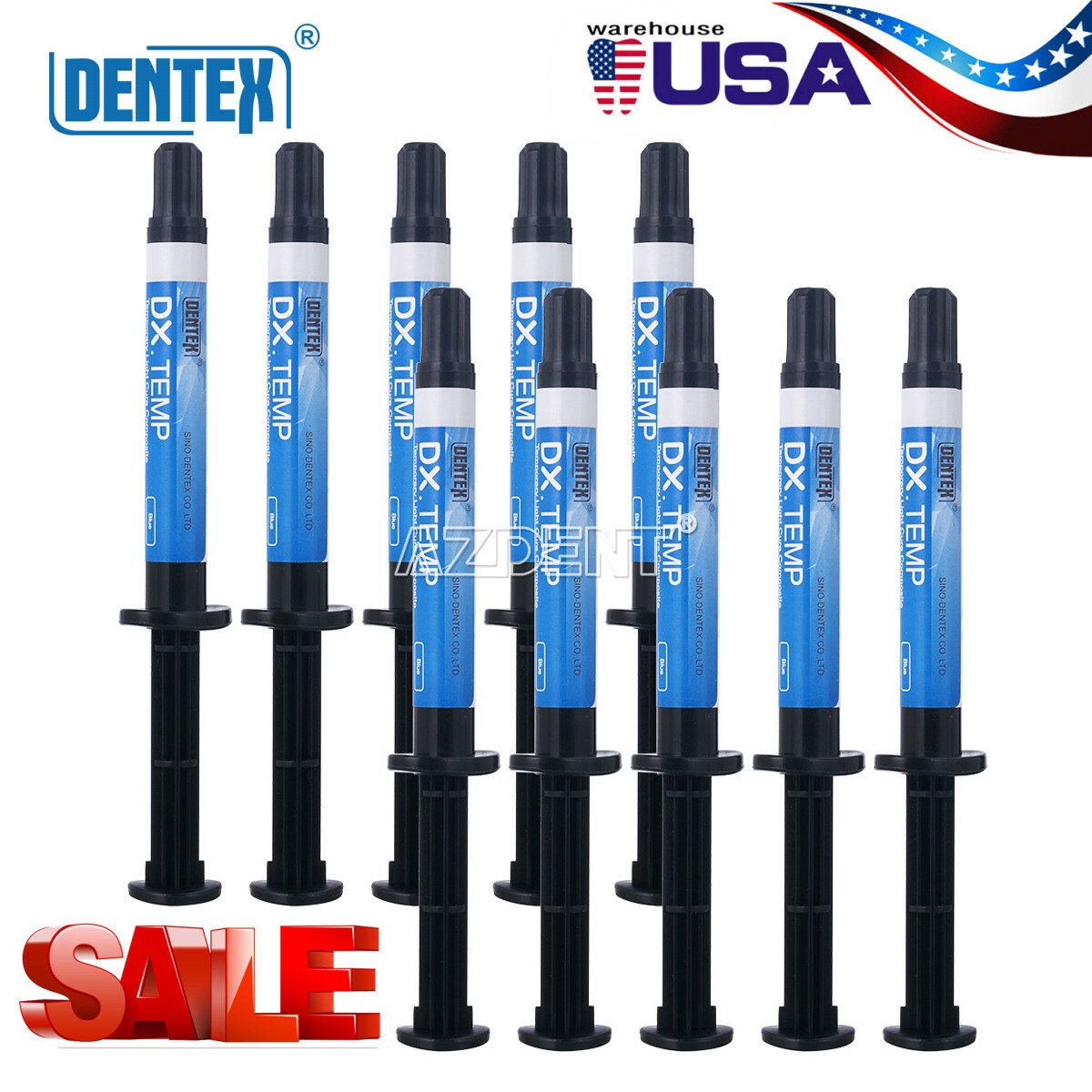 Dentex Dental Temporary Flow Composite Light Cure Filling Resin Blue Shade 2.5g