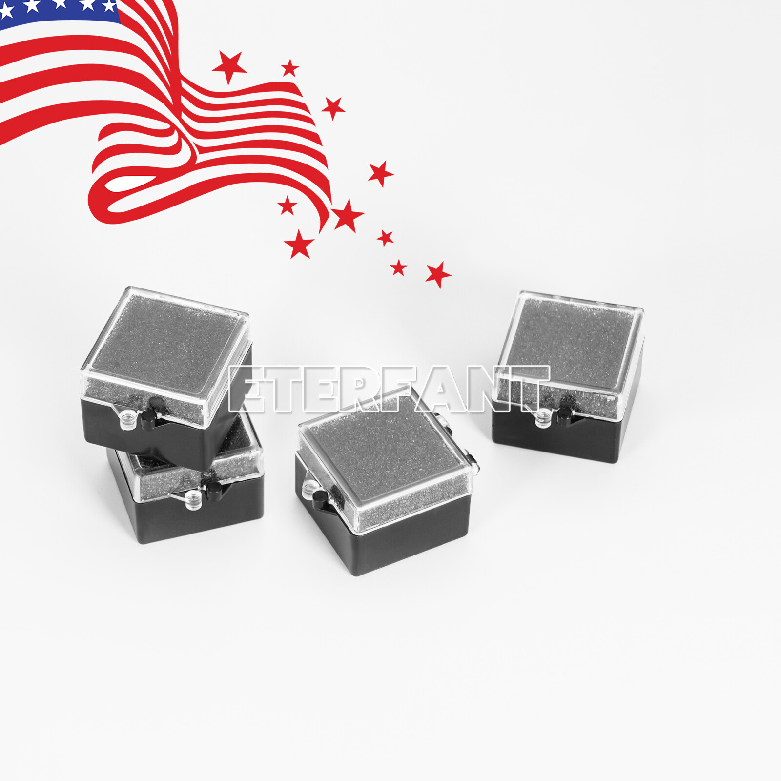 1000Pcs/Pk Dental Lab Jewelry Coin Crown Boxes 1×1 Clear Top with Sponge Fillers