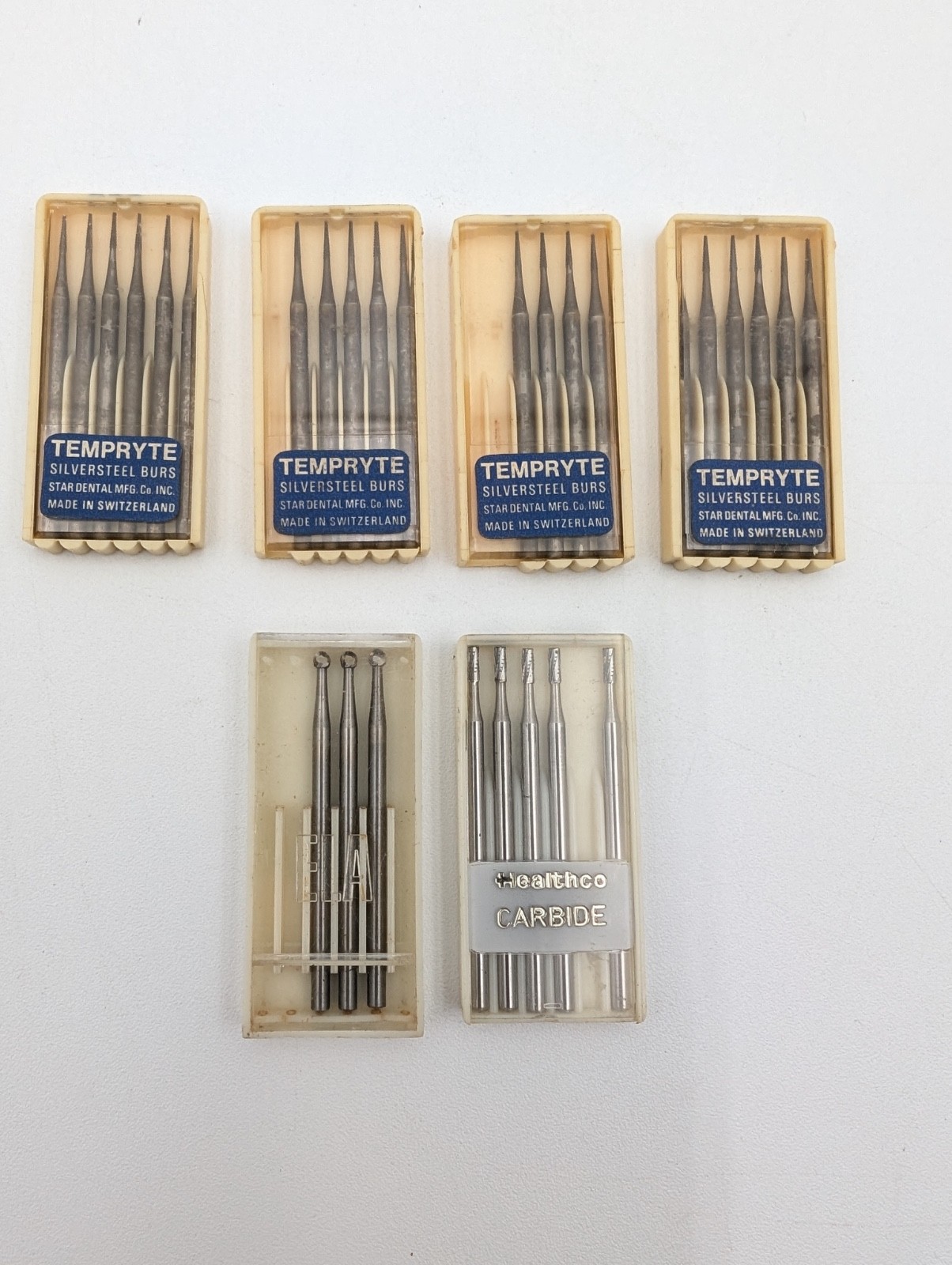 Lot Of Dental Dentist Burs Bits Germany Switzerland Carbide Tempryte Star Dental