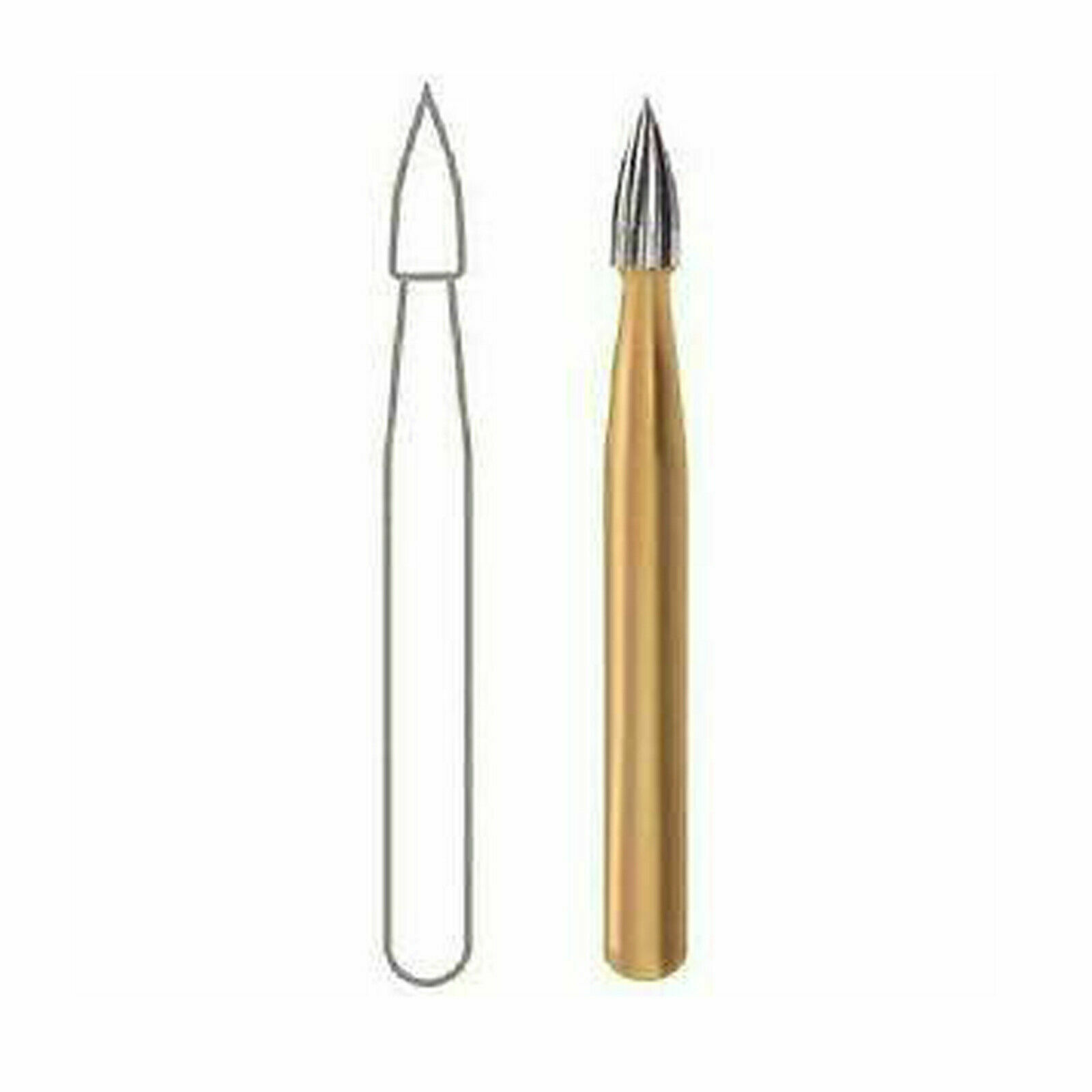 Dental Trimming&Finishing Gold Burs Carbide Burr 7901/7104/7404/7406/1957