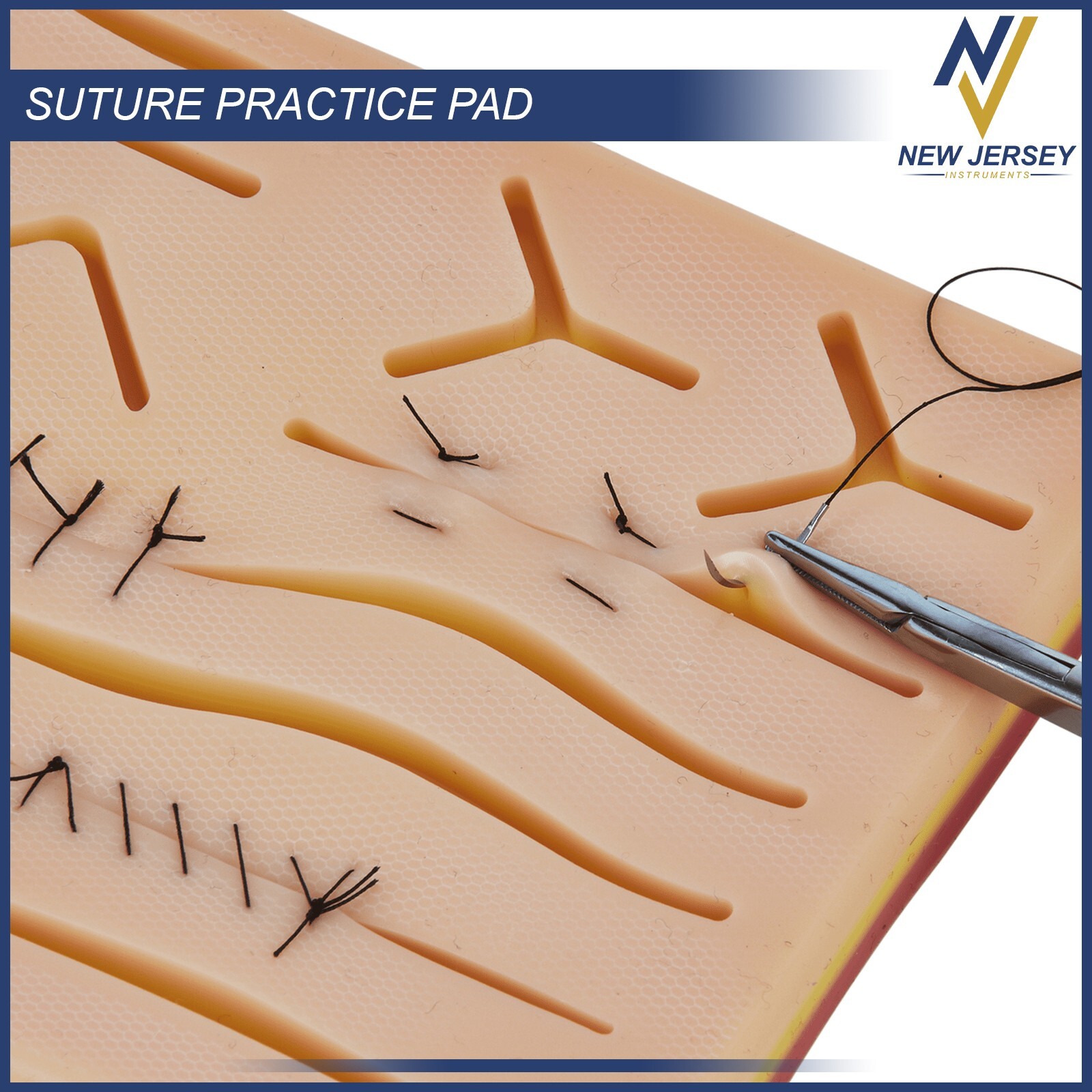 New Medical Skin Suture Practice Silicone Pad Wound Simulated For Training Kit