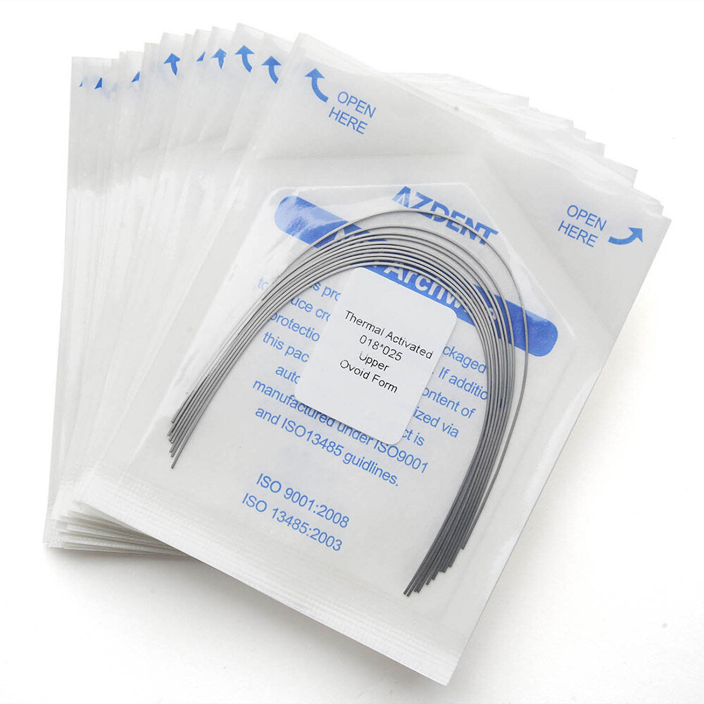 AZDENT Dental Orthodontic Heat Thermal Activated Niti Rectangular Arch Wires