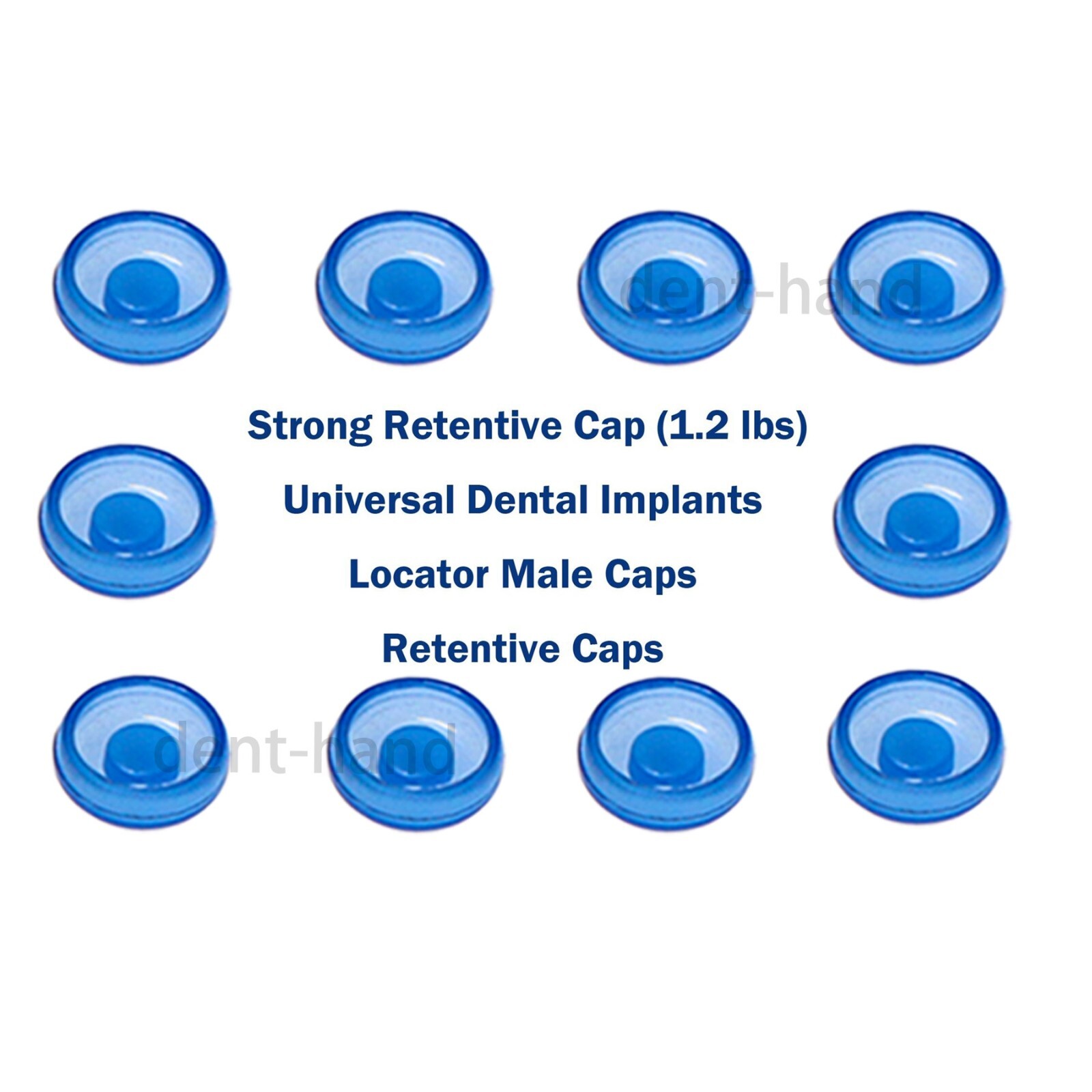 10 Pcs Dental Abutment Implant Strong Retentive Caps Inserts for Locat0r System