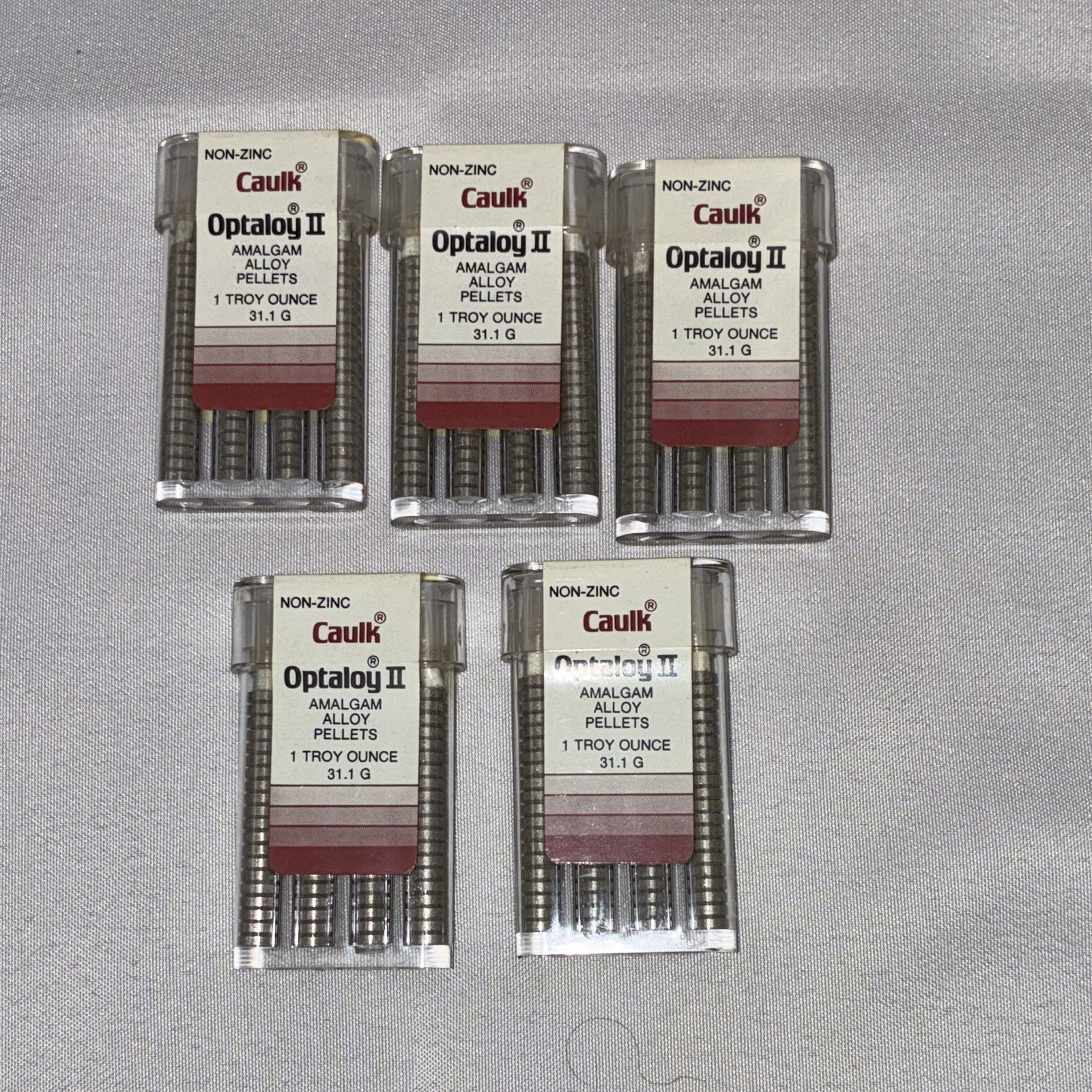 Caulk Optaloy II Silver Non-Zinc Amalgam Alloy Pellets Type II Class 3 Dental