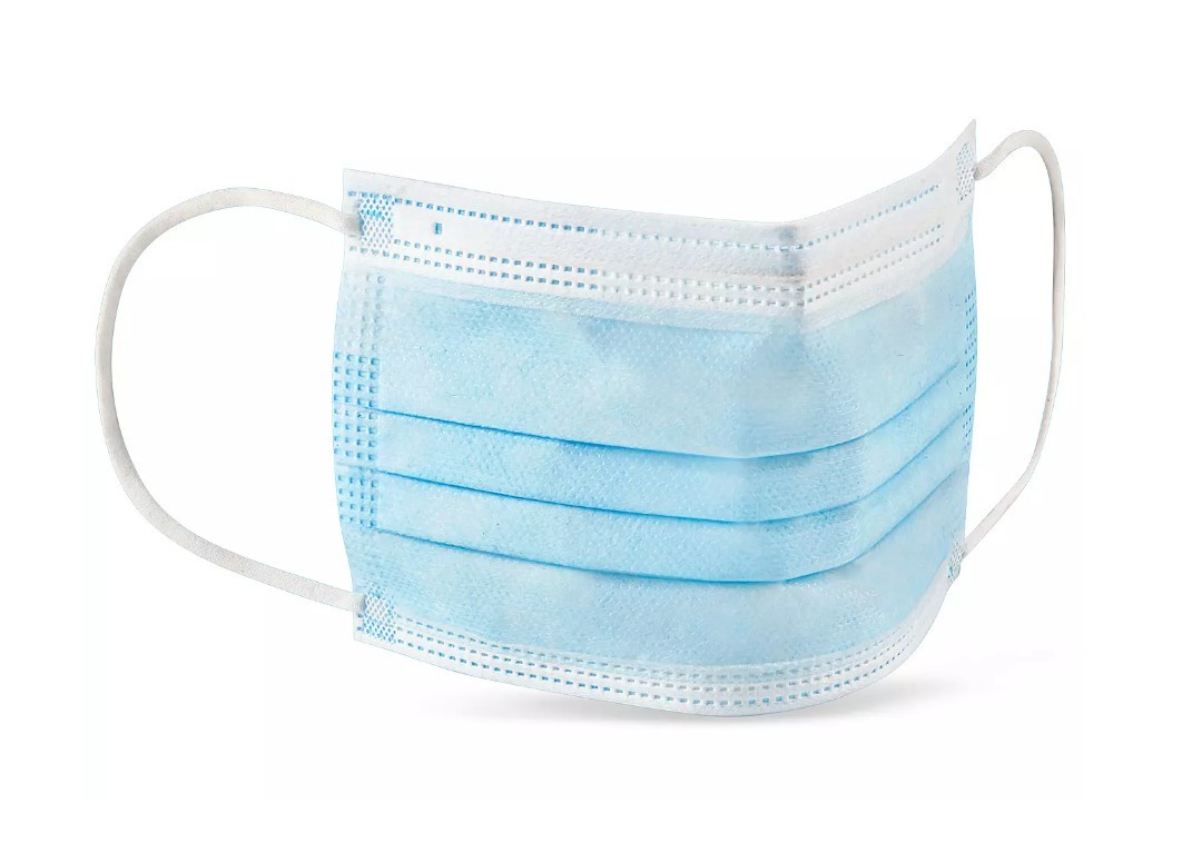 50/100 Pcs Blue Disposable Face Cover 3-Ply Filter Breathable Earloop Masks
