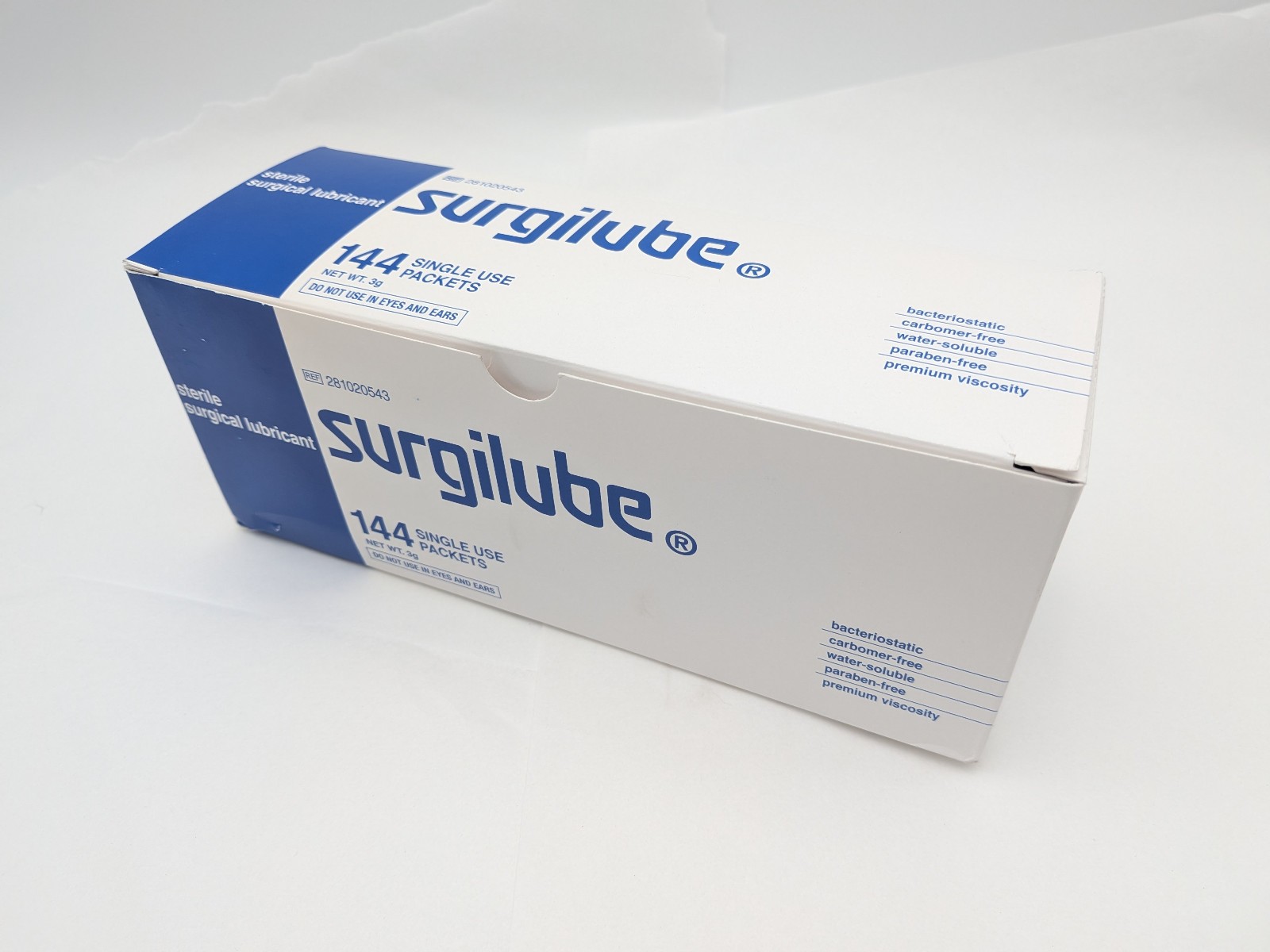 Surgilube Surgical Lubricant Sterile Jelly Foil Pac 3g – 144 Single Use Packets