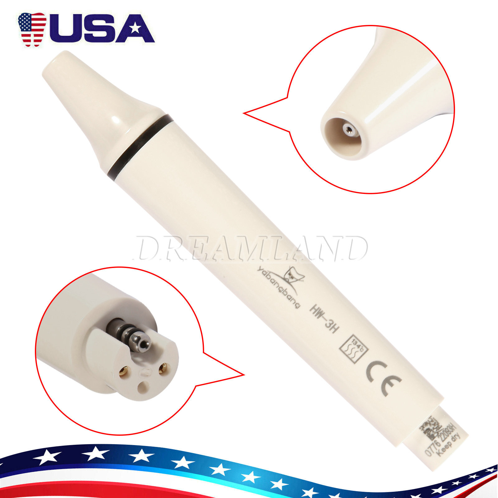 Dental Ultrasonic Piezo Scaler Handpiece/ Scaler Tips fit EMS woodpecker