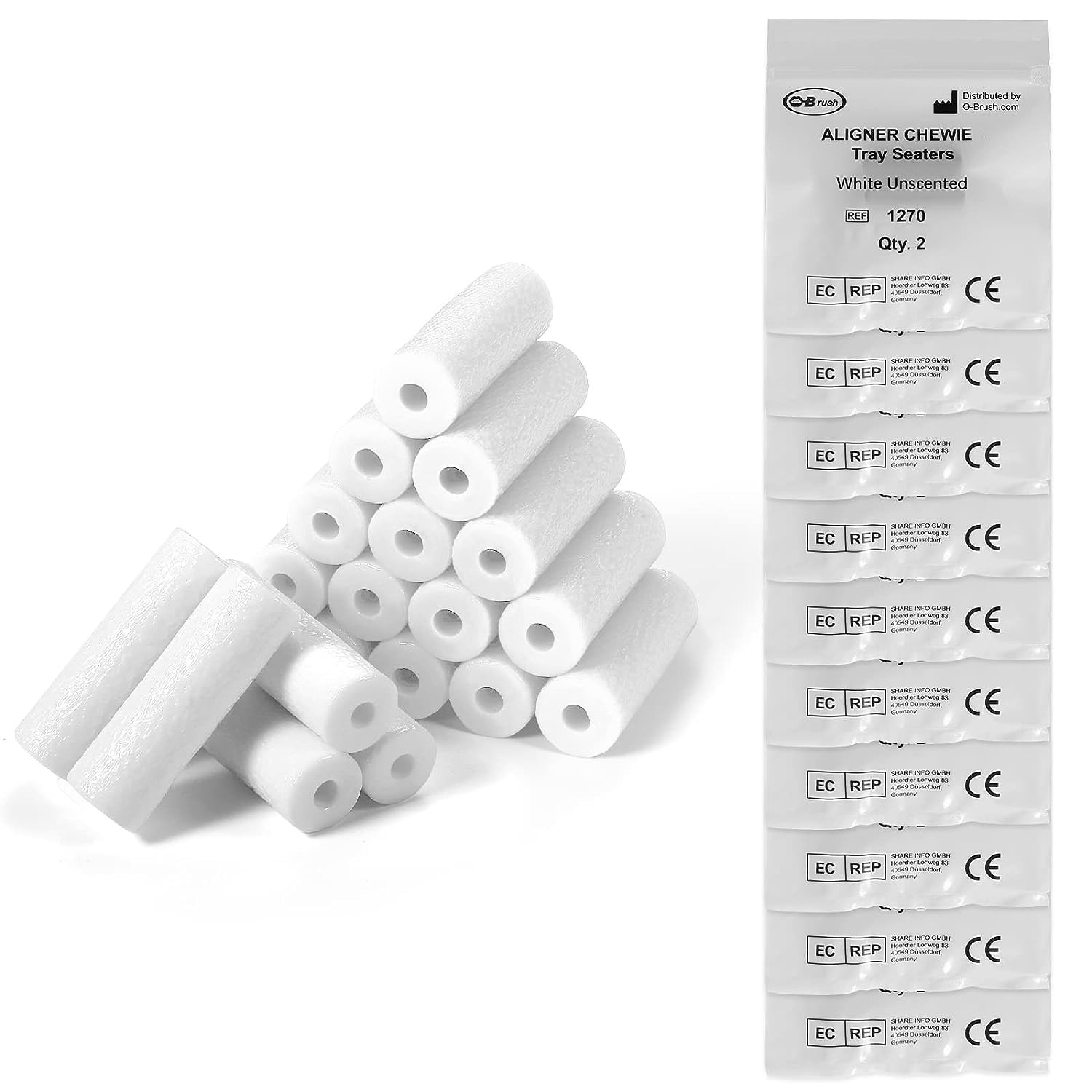 20 Pcs Aligner Chewies for Invisalign – Tray Seaters for Clear Braces Unscented