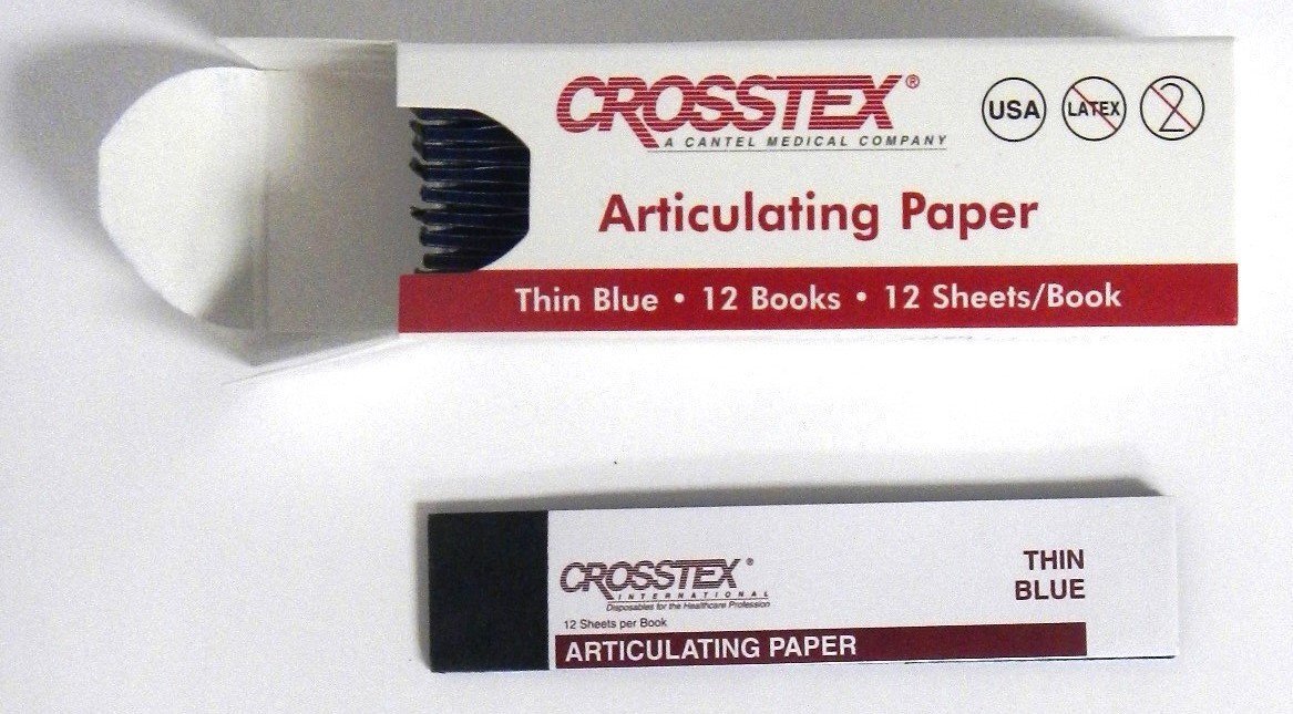 Crosstex TPT Articulating Paper Thin Blue .0028″ 71 Microns 144/Pk