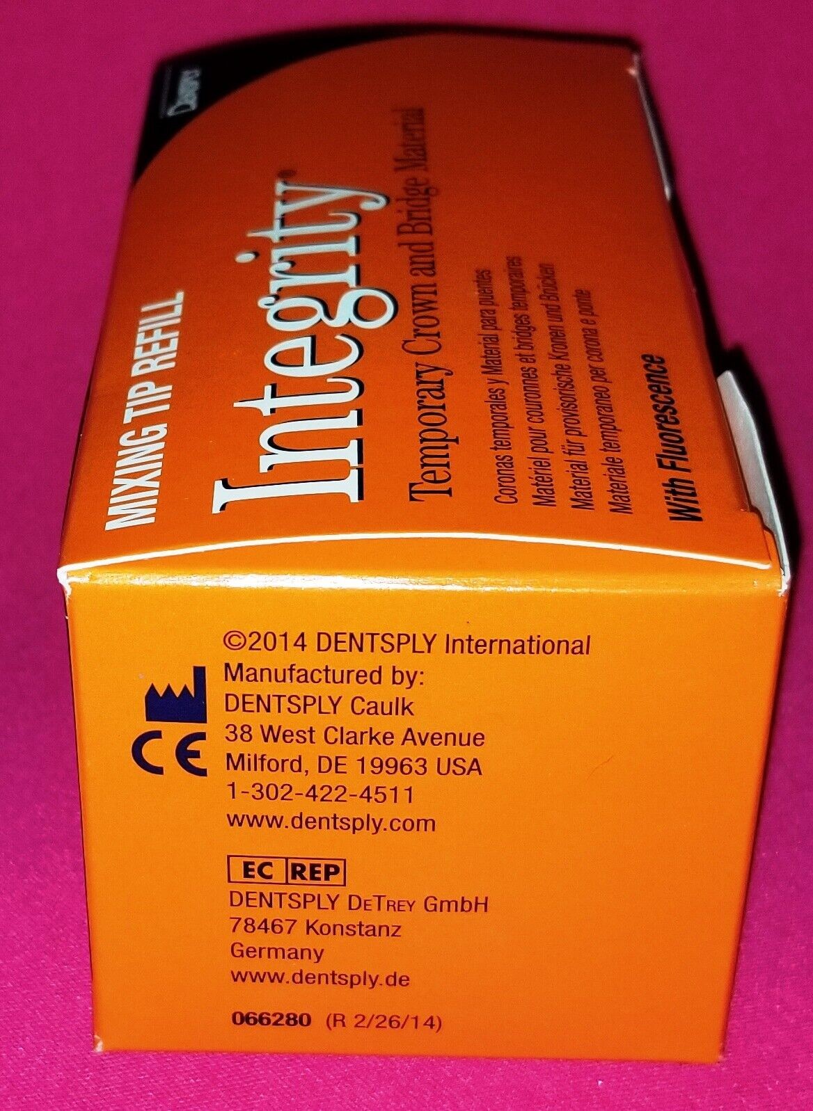 Integrity Mixing Tips for 76 Gm. Package of 20 Tips Dentsply-666280 Exp: NONE