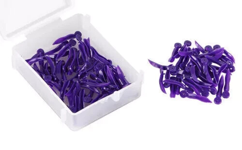 400Pcs Dental Plastic Wedges Concave Design Arc Diastema Wedge End Circular Hole
