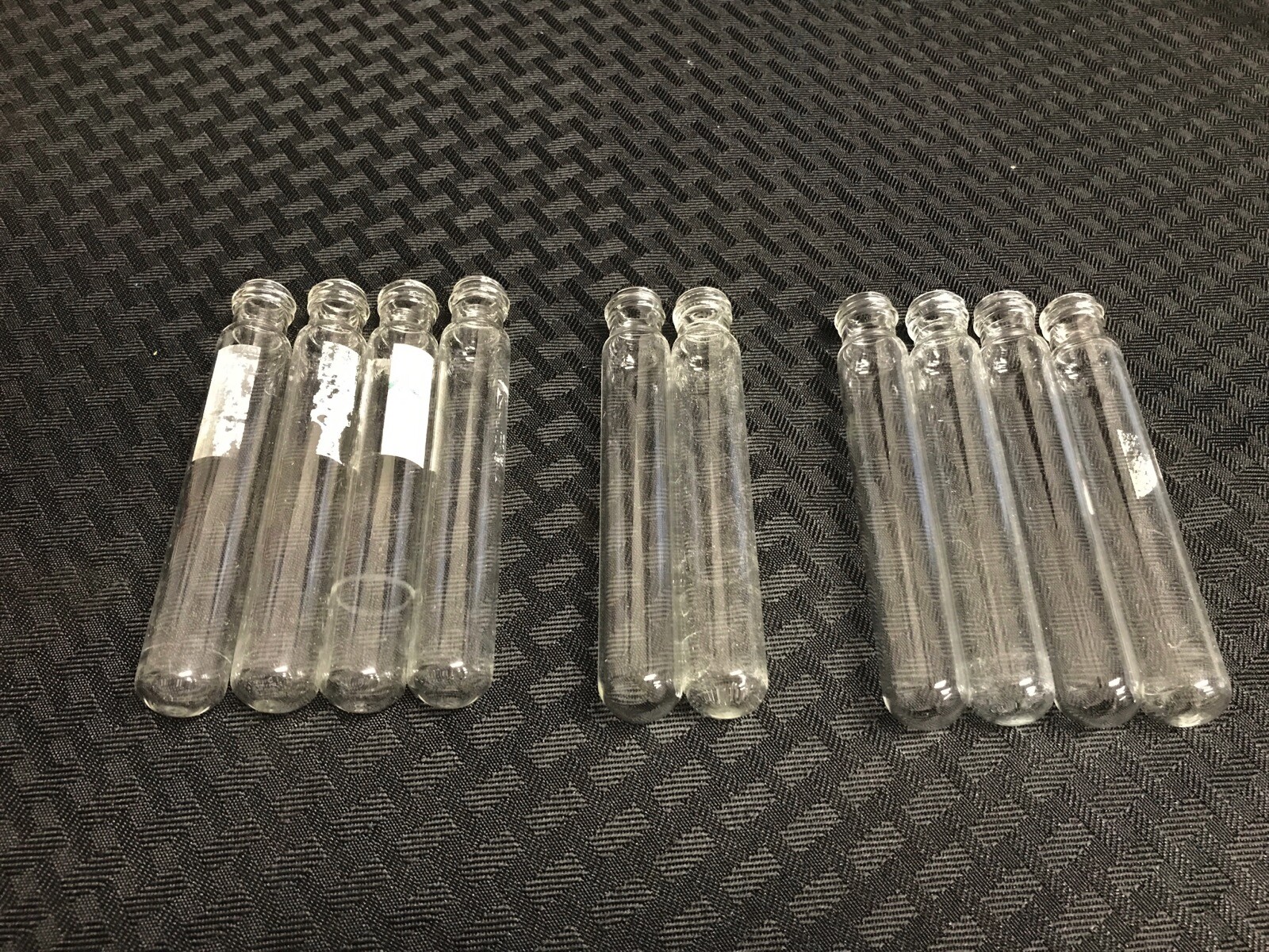 (10) Lab Glass 25mL Reusable Culture Tubes 20 x 125mm 18-415 Thread No Cap