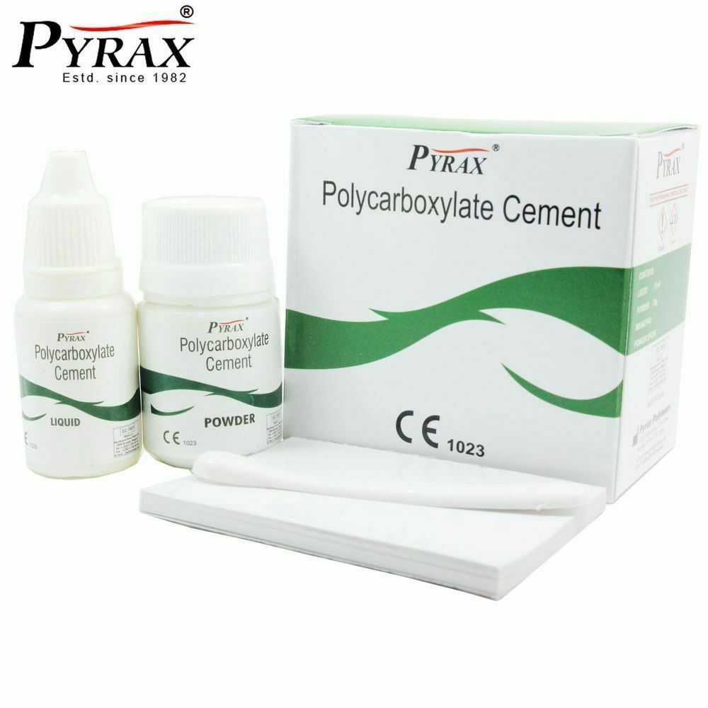 3X PYRAX POLYCARBOXYLATE CEMENT FOR LUTING CROWN N BRIDGE FREE SHIPPING LONG EXP