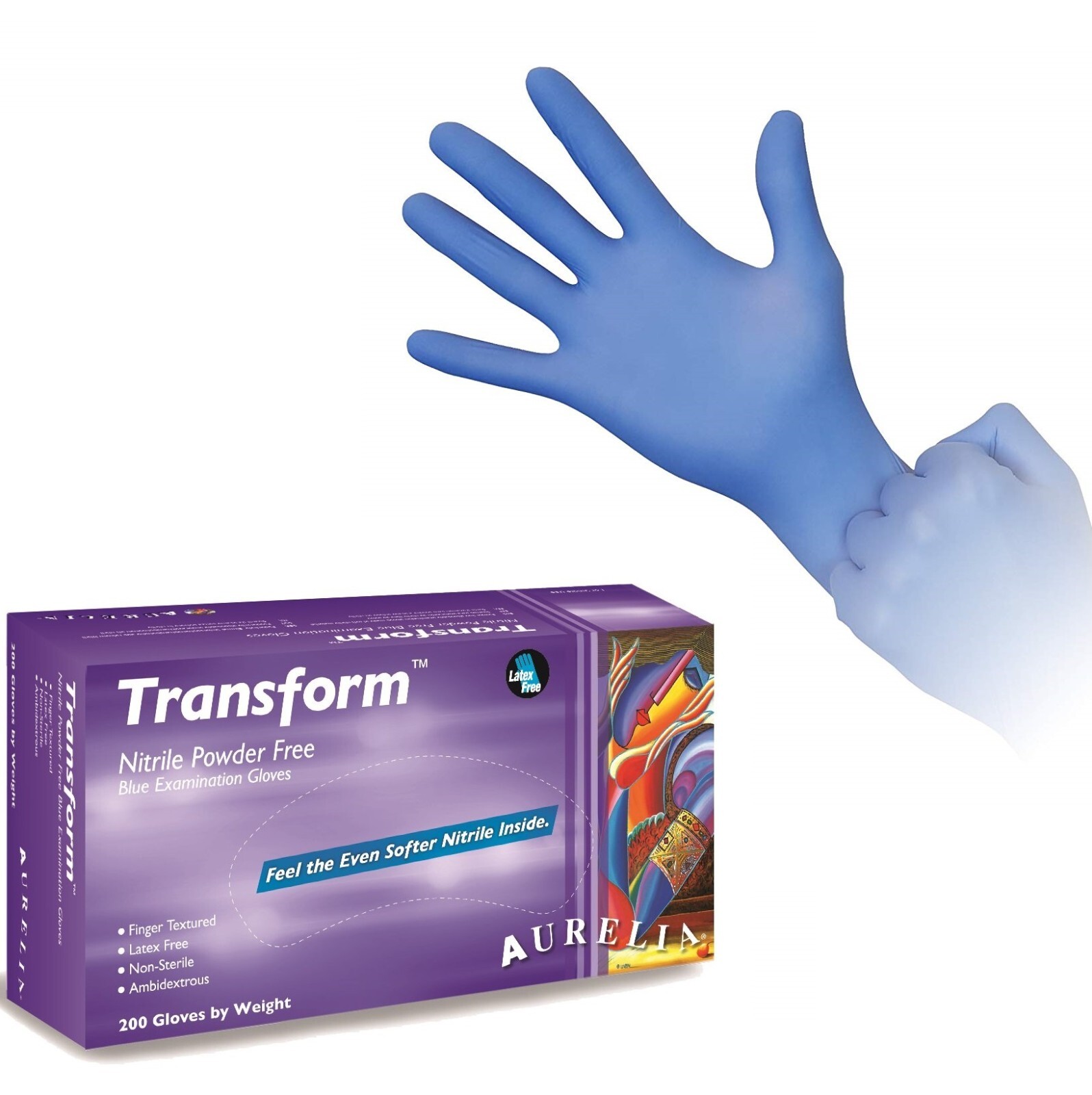 Aurelia Nitrile Latex Exam Industrial Gloves High Quality Medical (Choose Sizes)