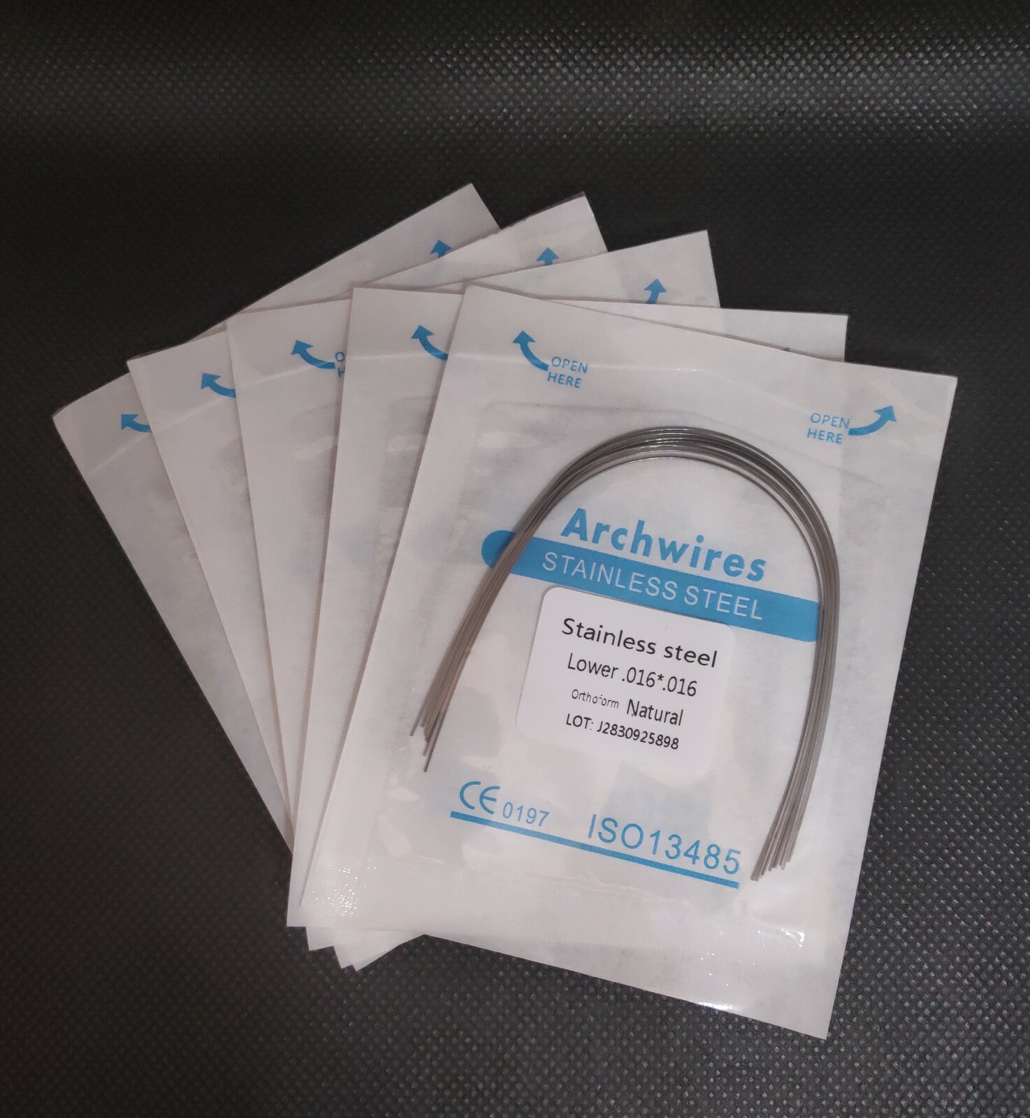 10 Packs Dental Orthodontic Stainless Steel Arch Wires Rectangular Ovoid/Natural